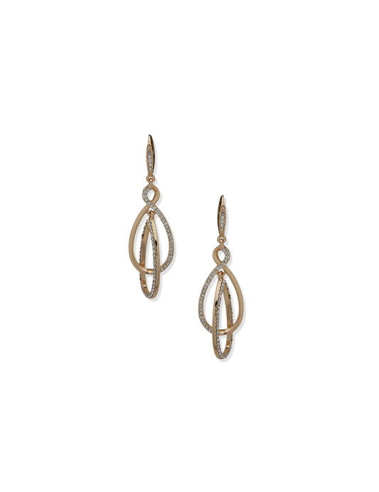 Anne Klein Twisted Orbital Earrings