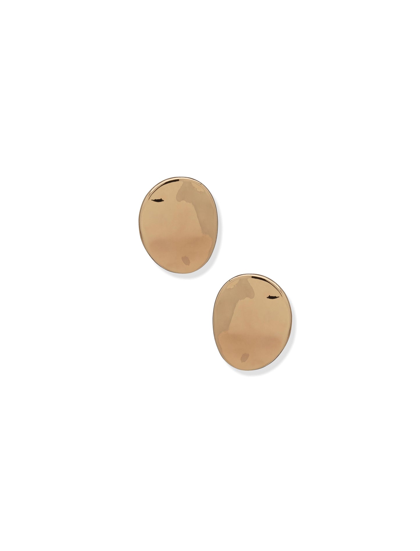 Anne Klein Liquid Metal Button Earrings