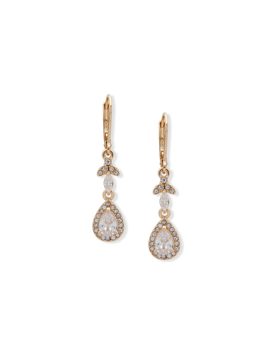 Anne Klein Leverback Teardrop Drop Earrings