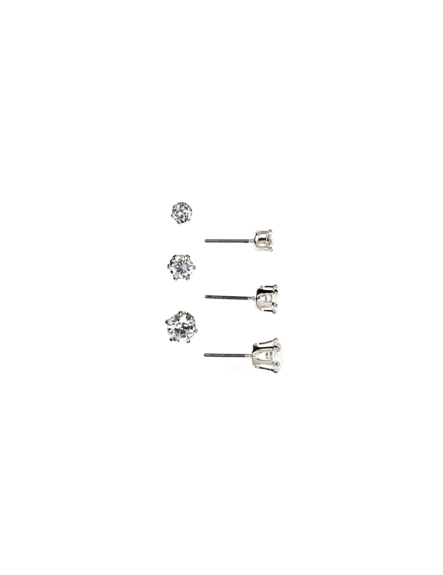 Anne Klein Crystal CZ Stud Earrings Set of 3