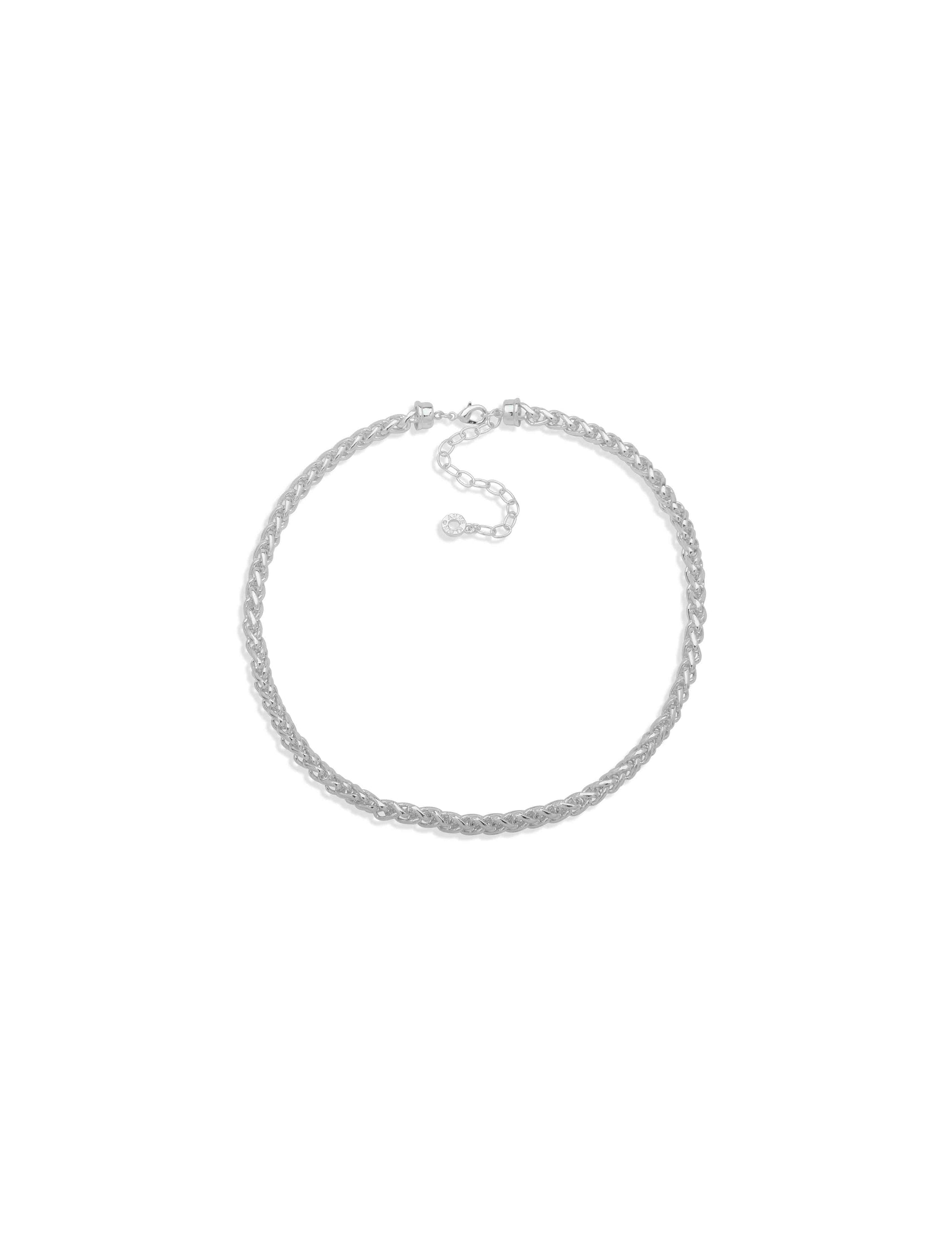Anne Klein Woven Chain Collar Necklace in Eagle