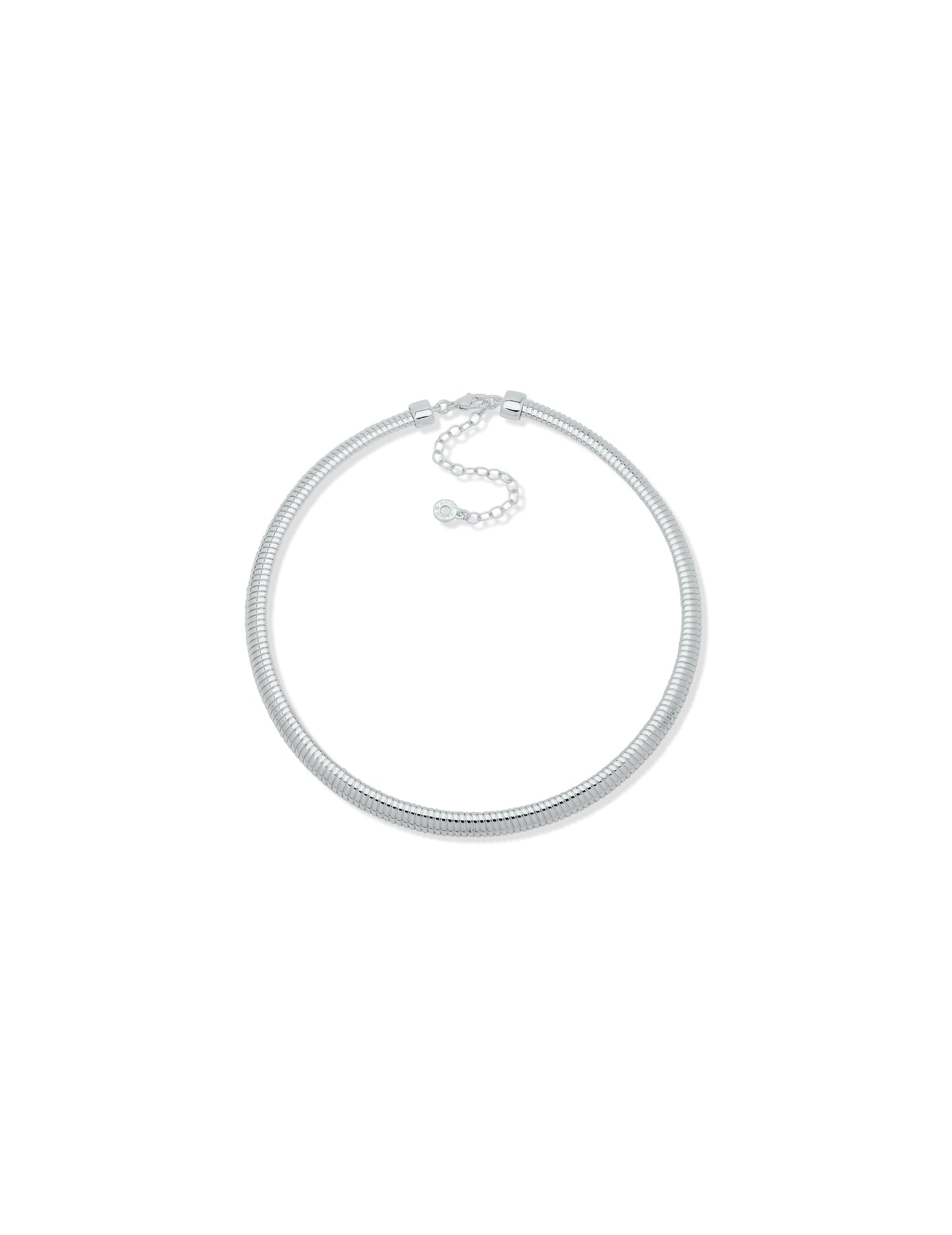 Anne Klein Omega Chain Collar Necklace in Silver
