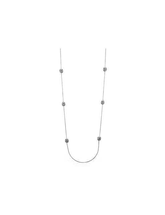 Anne Klein Long Crystal Fireball Station Necklace