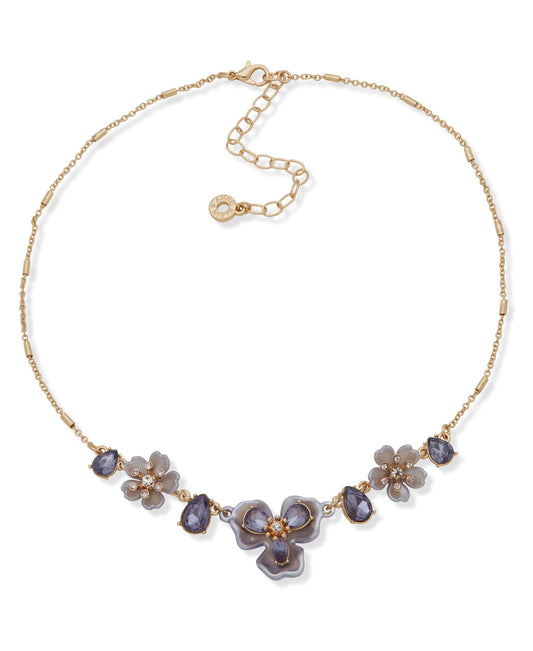 Anne Klein Floral Frontal Necklace