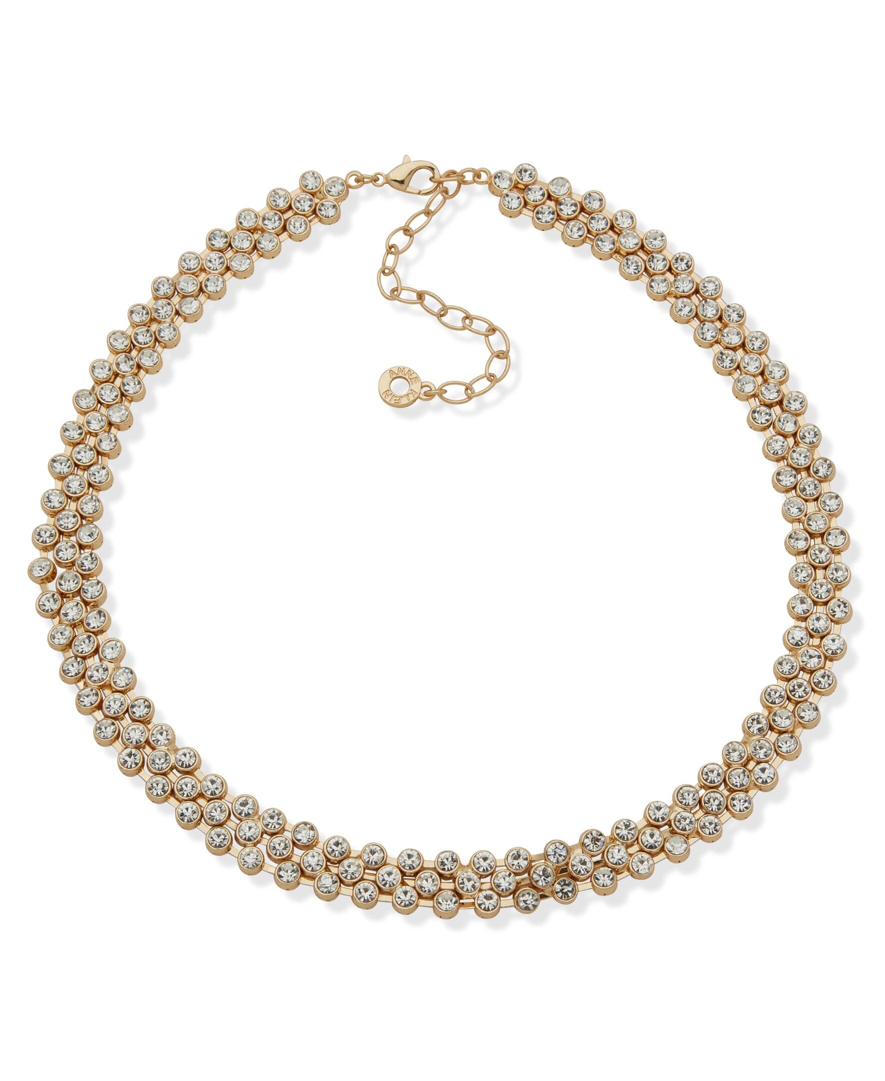 Anne Klein Stone Mesh Chain Collar Necklace