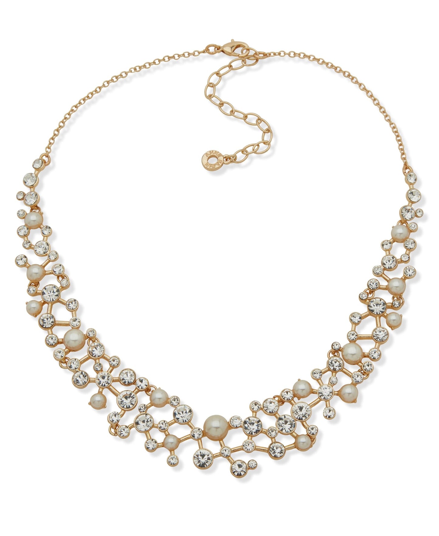Anne Klein Cluster Stone and 16-Inch Collar Necklace
