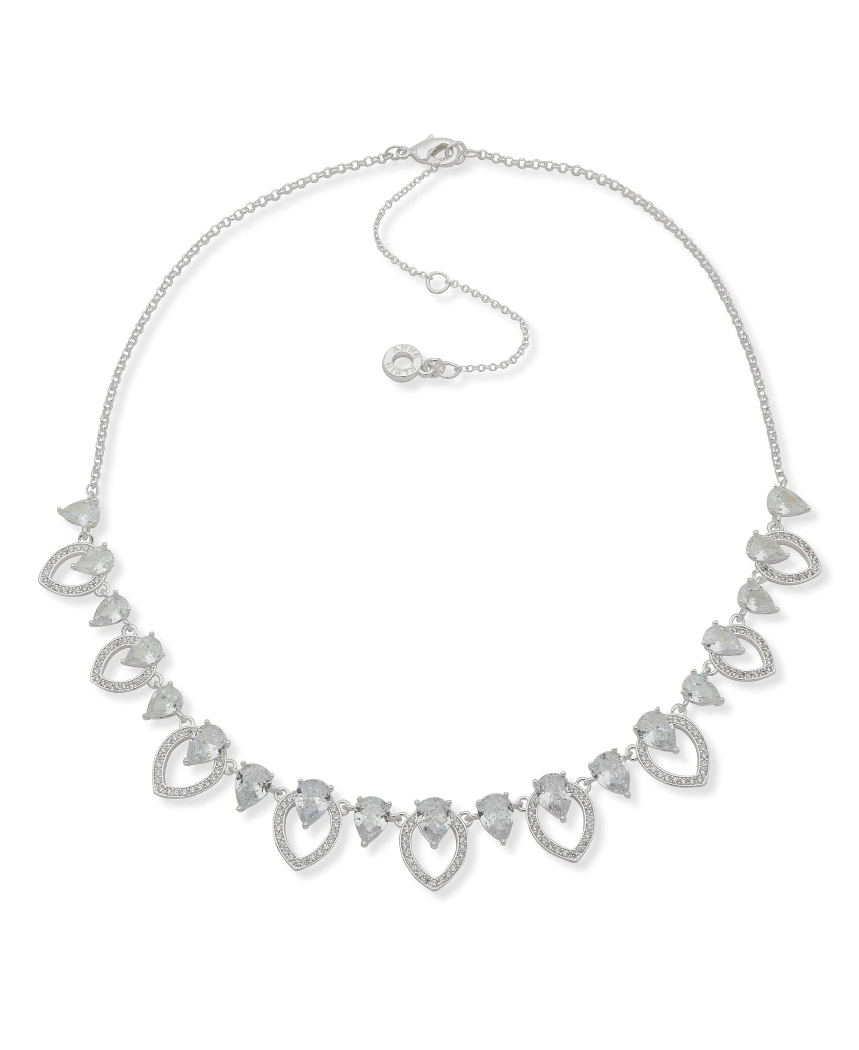 Anne Klein Navette and Stone Frontal Necklace