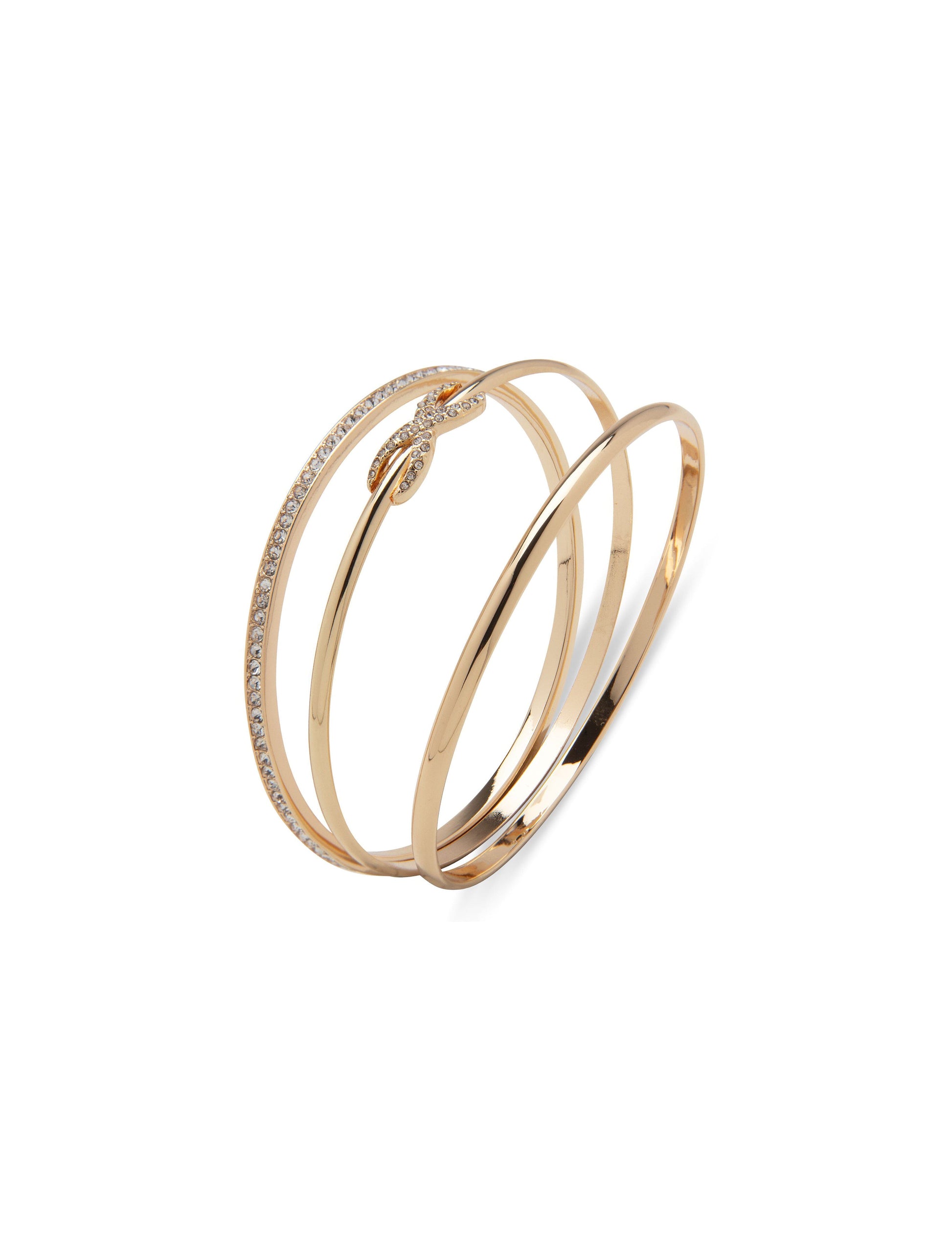 Anne Klein Infinity Knot Bangle Set in Gift Box