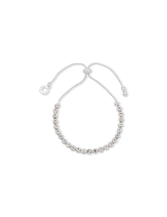 Anne Klein Round Crystal Stone Slider Bracelet