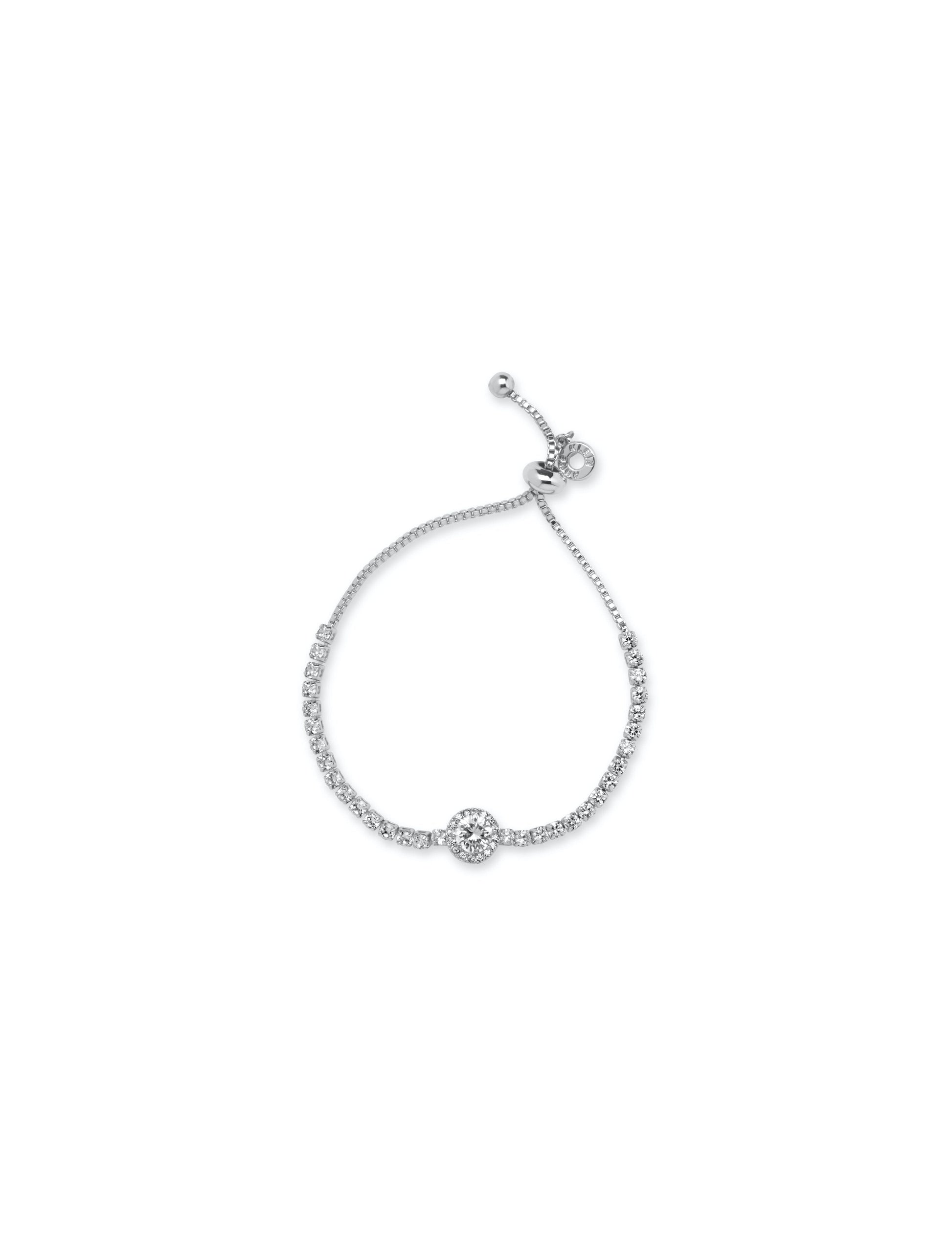 Anne Klein Crystal Silver-Tone Bracelet