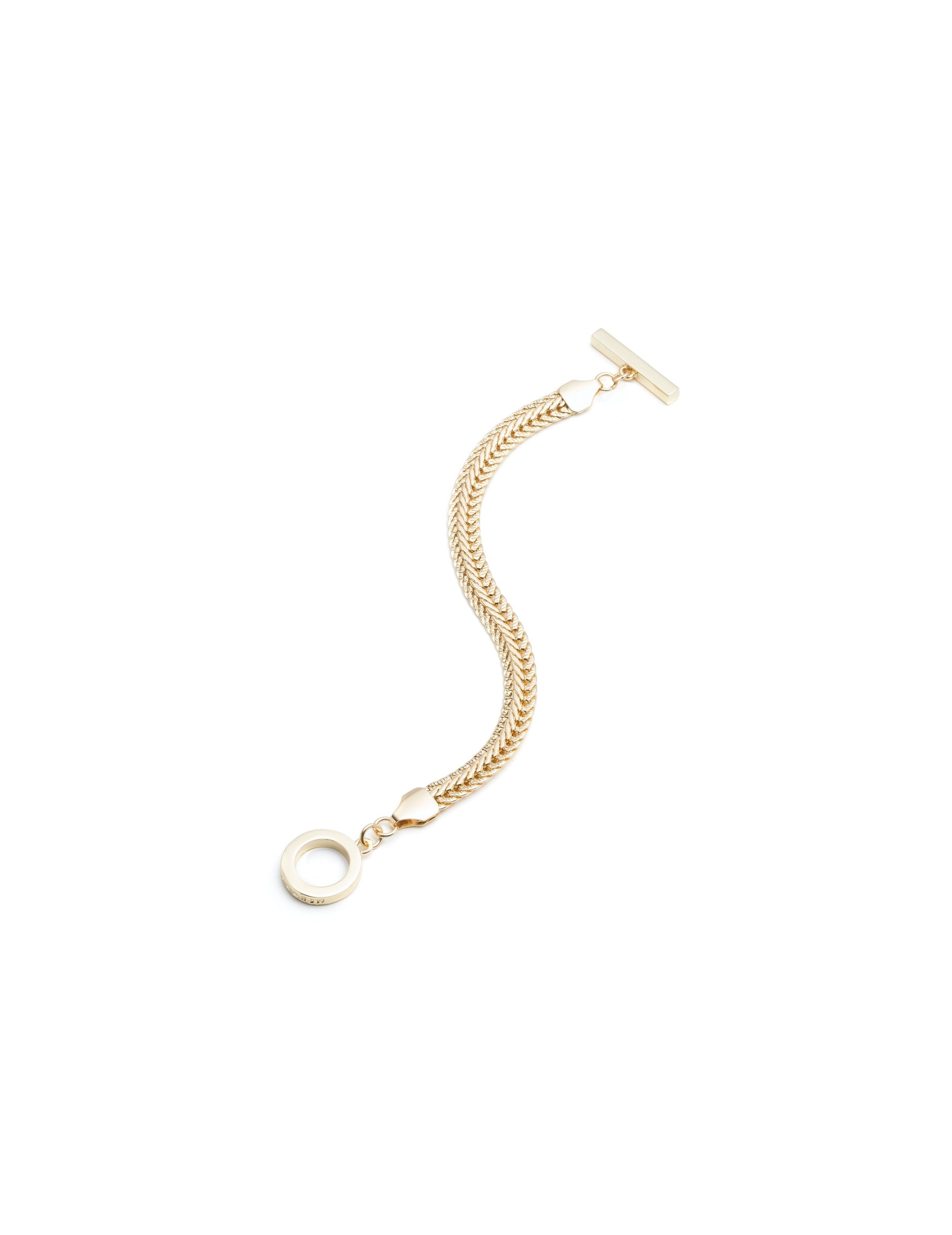 Anne Klein Herringbone Chain Bracelet with Toggle Clasp