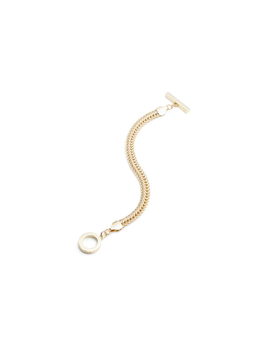 Anne Klein Herringbone Chain Bracelet with Toggle Clasp