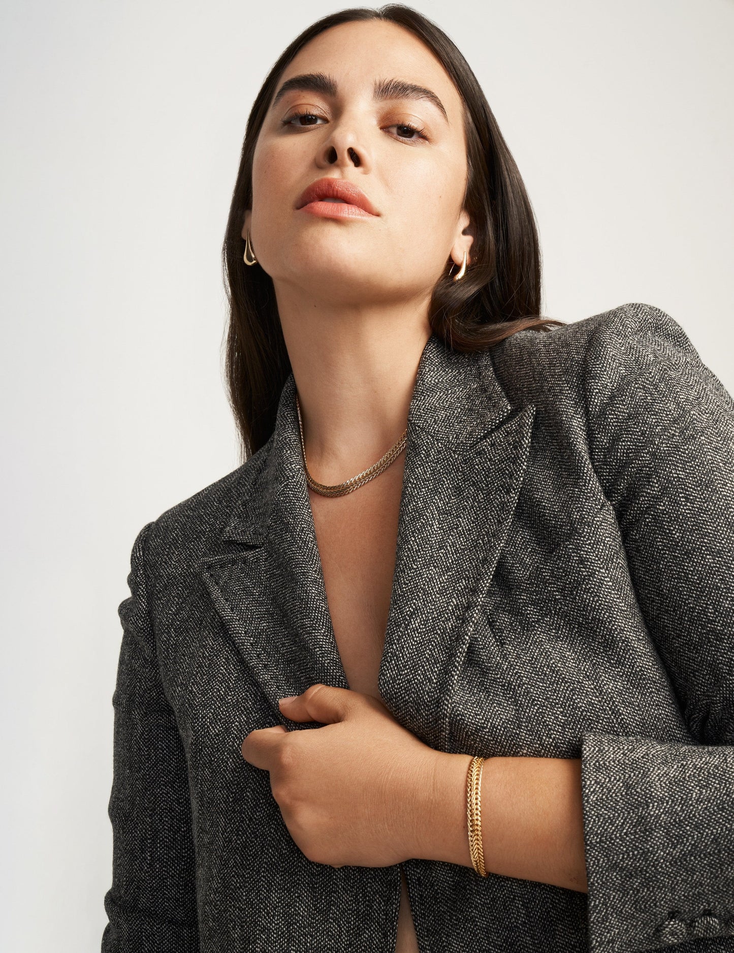 Anne Klein Herringbone Chain Bracelet with Toggle Clasp