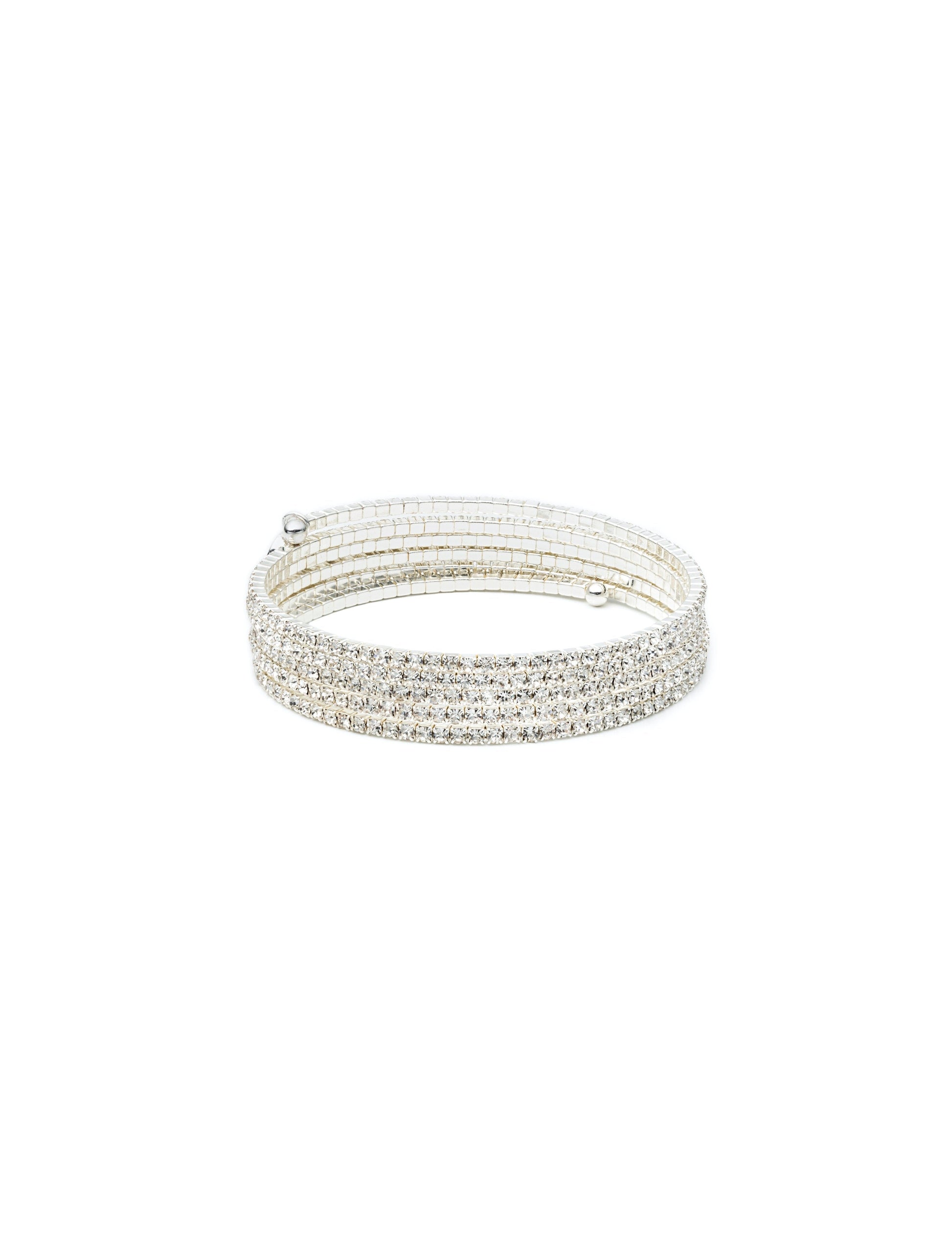 Anne Klein Anne Klein Multi-row crystal coil bracelet