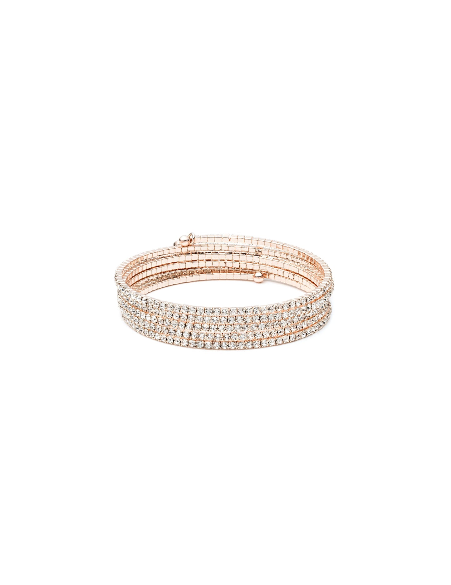 Anne Klein Anne Klein Multi-row crystal coil bracelet