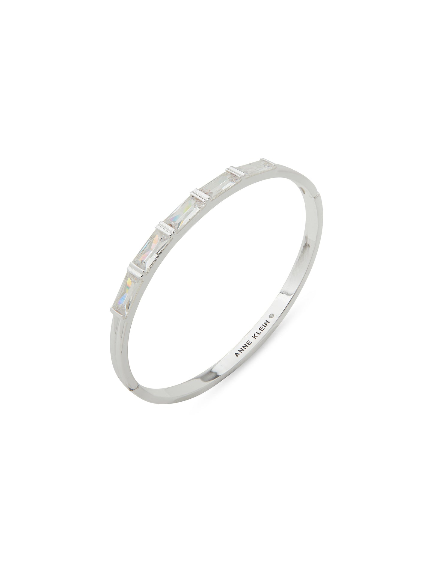 Anne Klein CZ Baguette Stone Bangle Bracelet