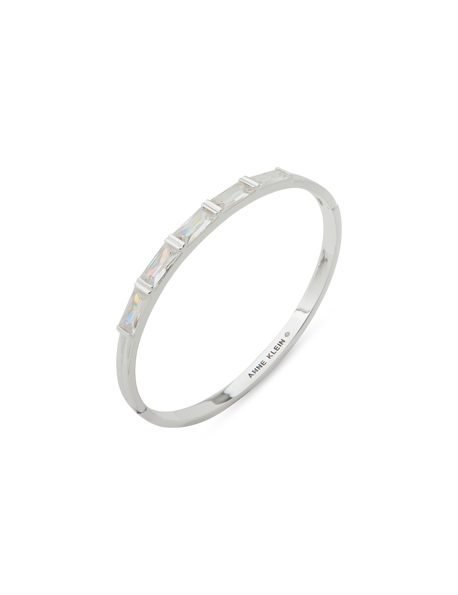 Anne Klein CZ Baguette Stone Bangle Bracelet