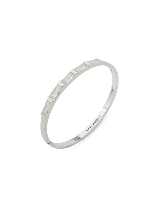 Anne Klein CZ Baguette Stone Bangle Bracelet