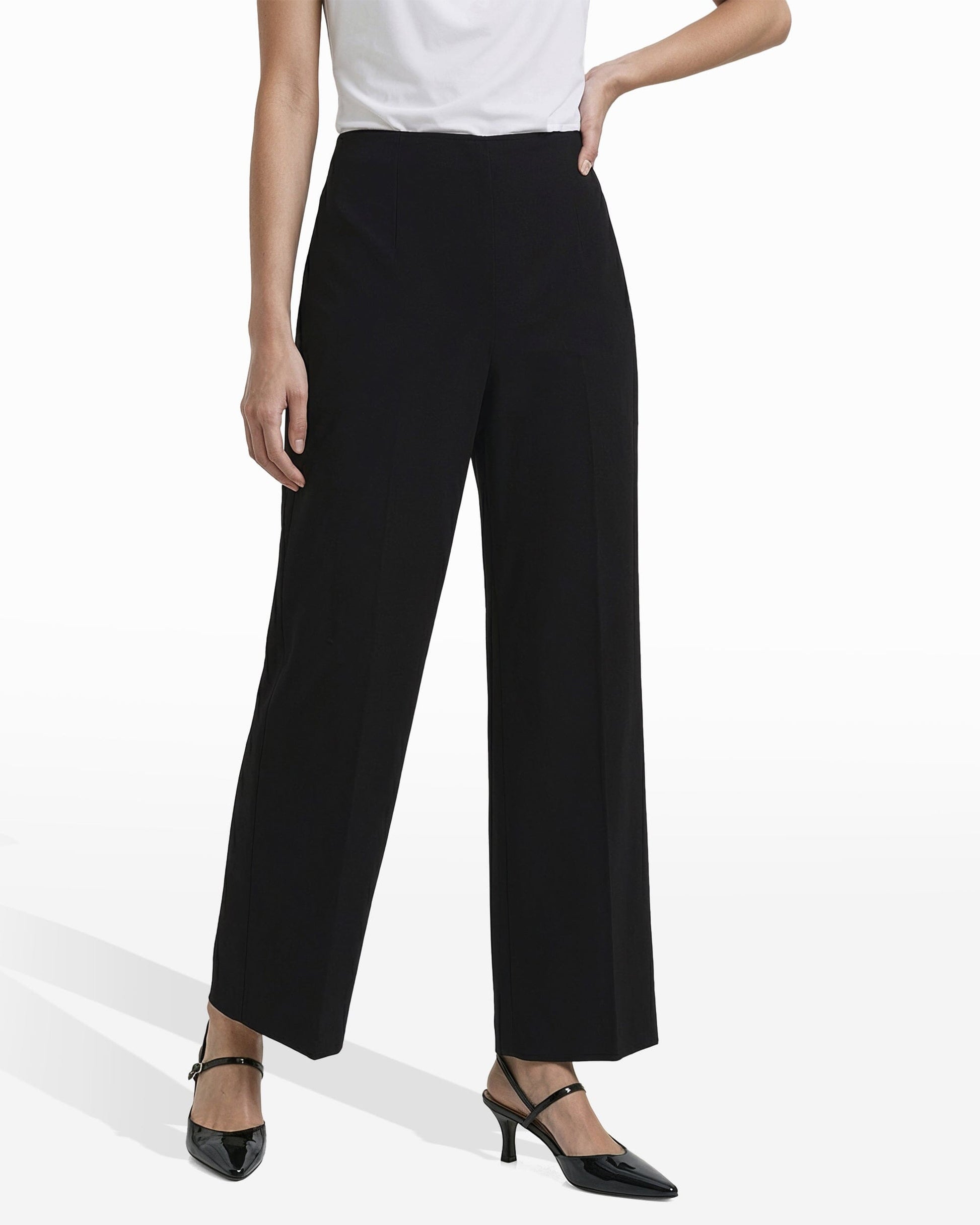 Anne Klein High Rise Cropped Wide Leg Pants