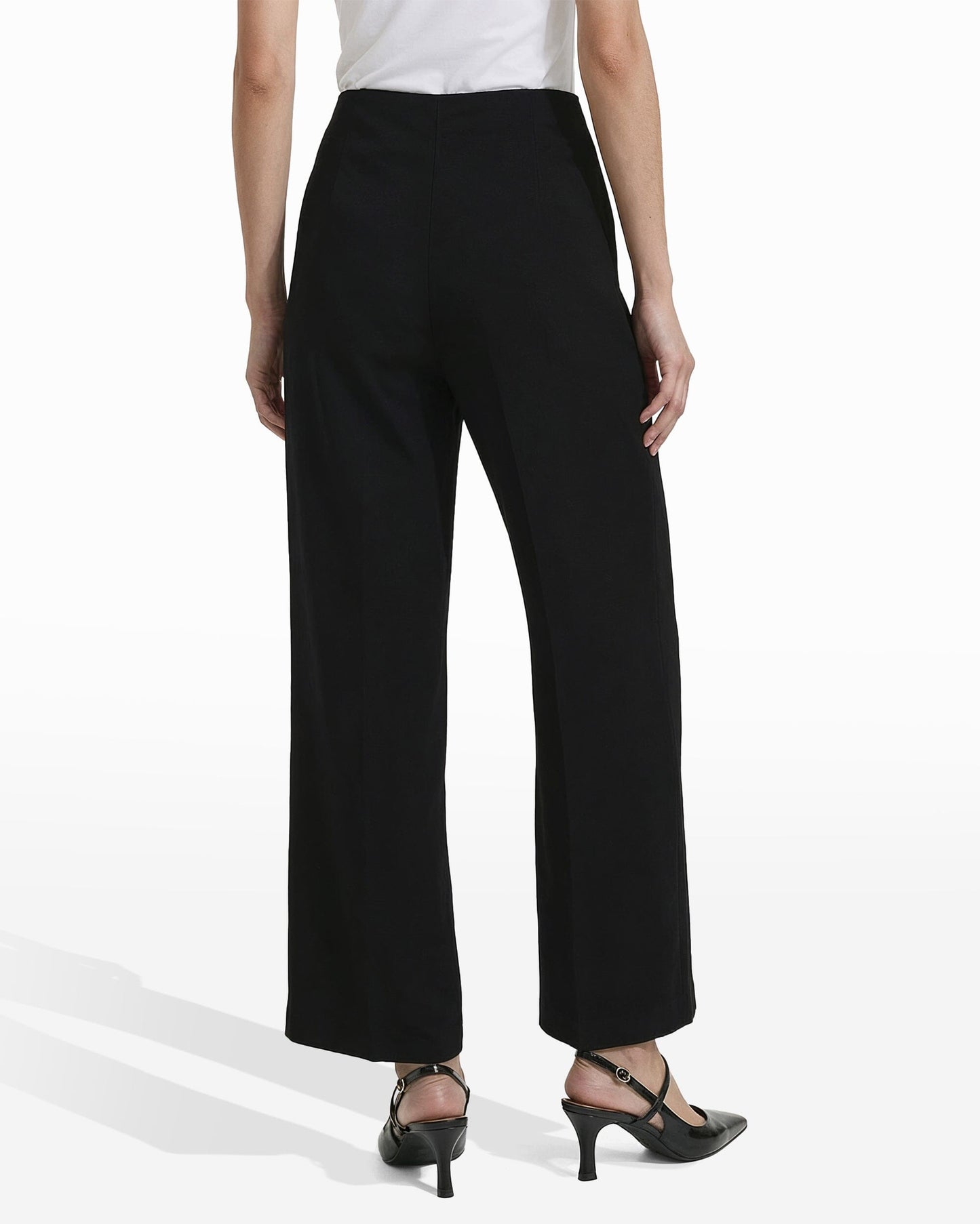 Anne Klein High Rise Cropped Wide Leg Pants