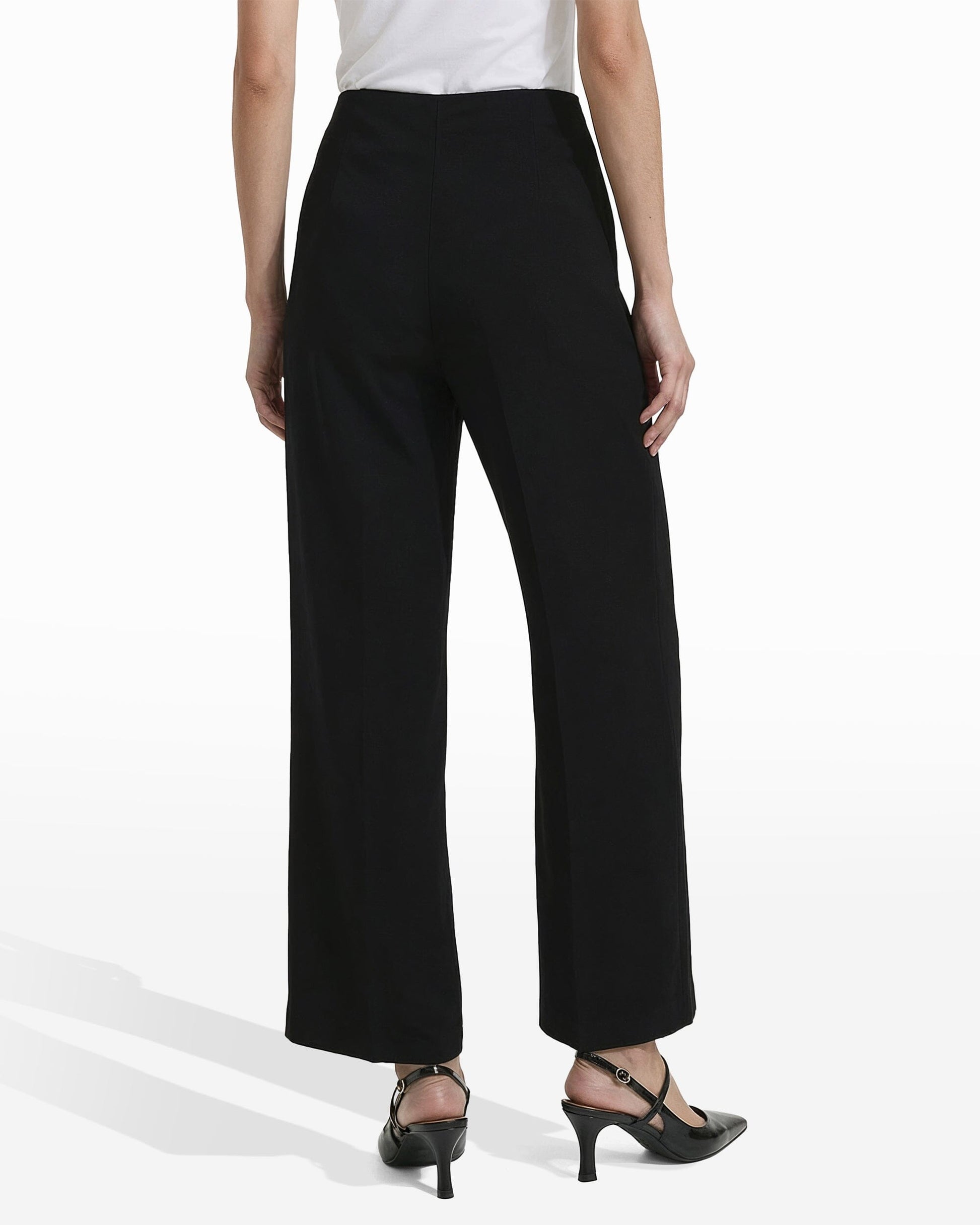 Anne Klein High Rise Cropped Wide Leg Pants