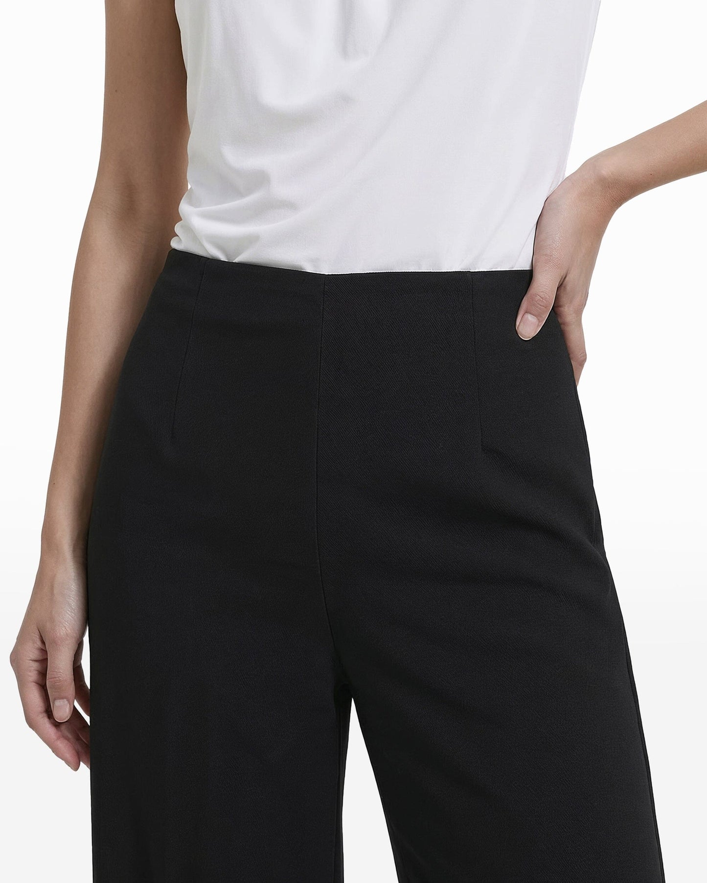Anne Klein High Rise Cropped Wide Leg Pants