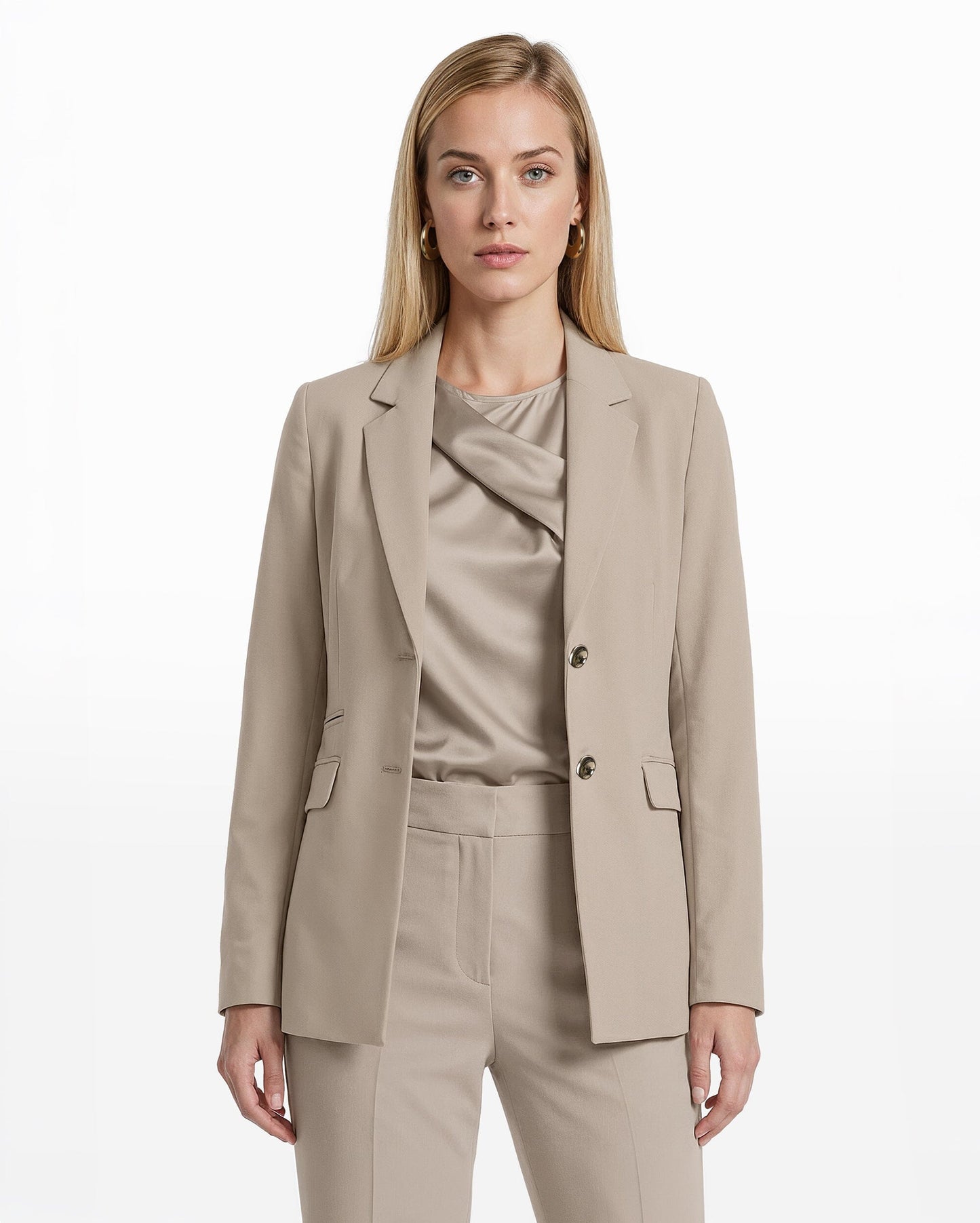 Anne Klein Two Button Notched Collar Jacket