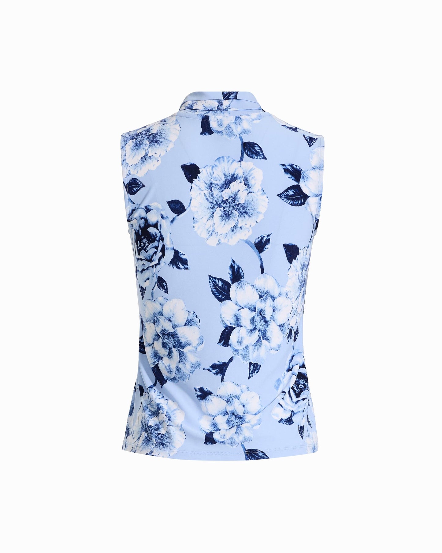 Anne Klein Triple Pleat V-Neck Sleeveless Knit Top