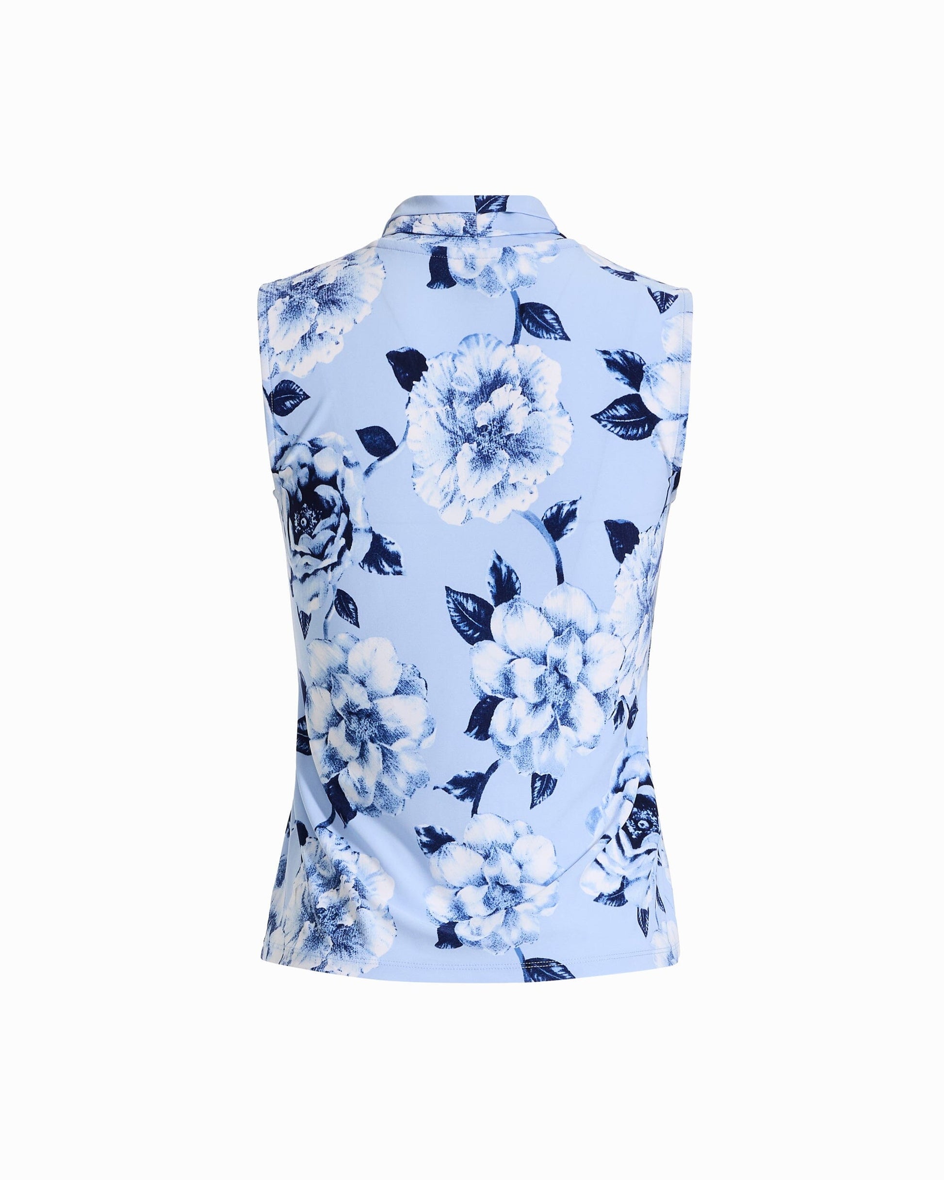 Anne Klein Triple Pleat V-Neck Sleeveless Knit Top