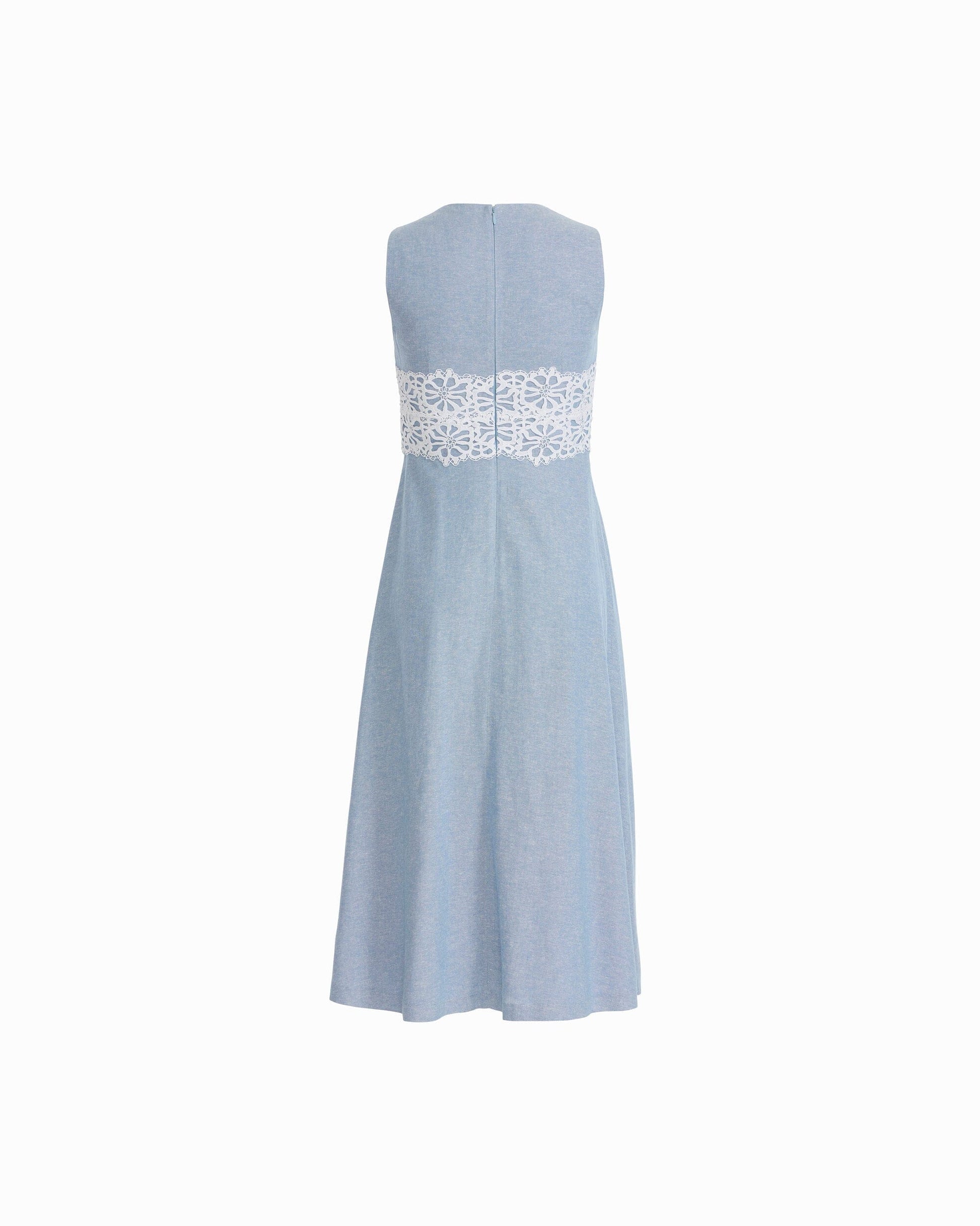 Anne Klein Sleeveless Midi Dress with Lace Inset