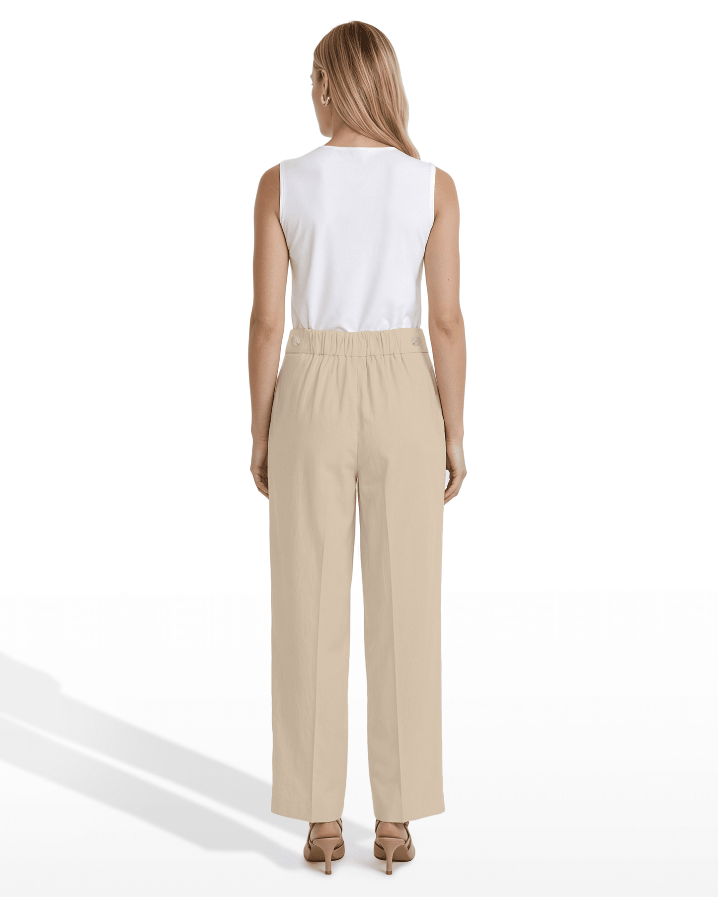 Anne Klein High-Rise Wide Leg Pull-On Trousers