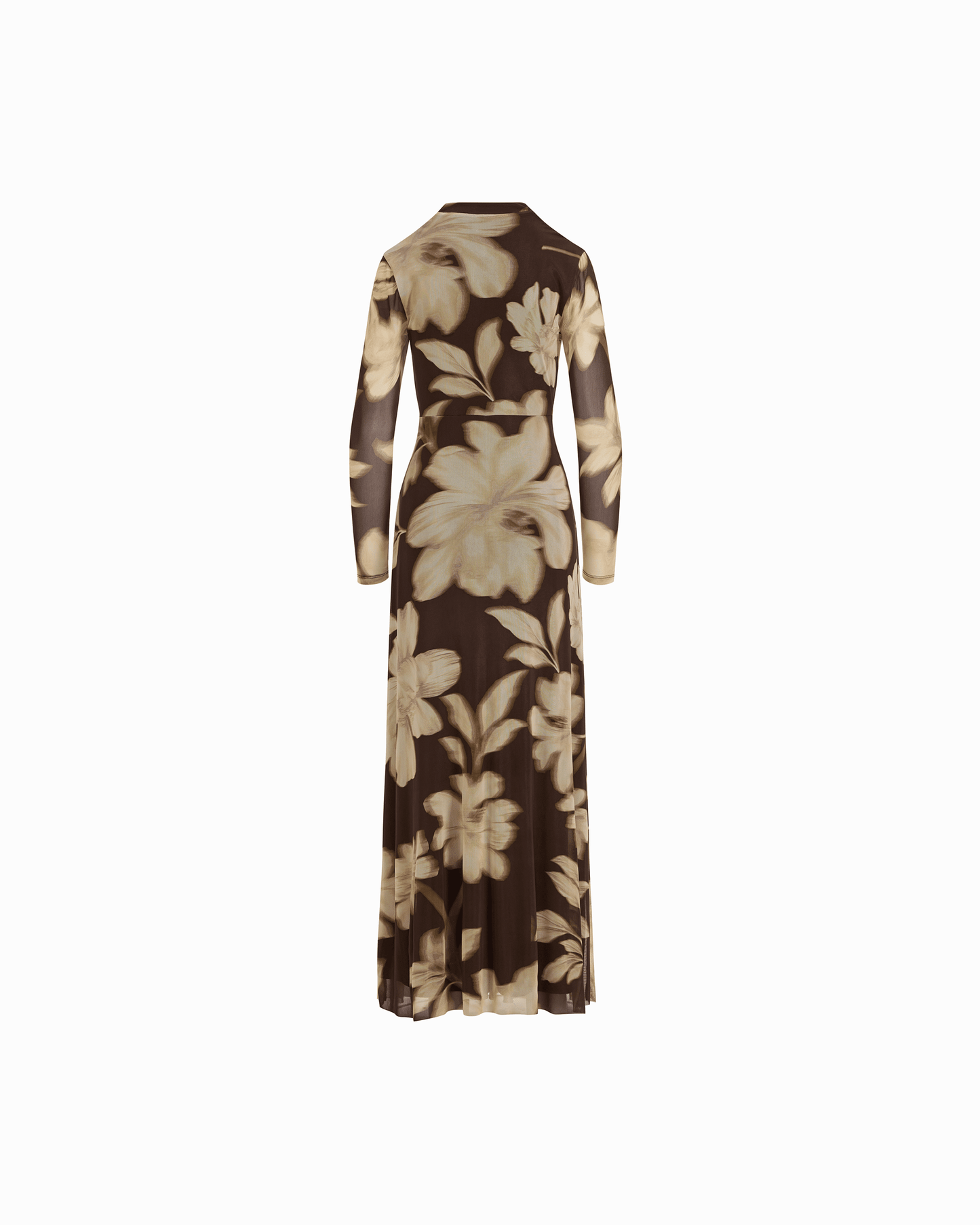 Anne Klein Twist Front V-Neck Long Sleeve Maxi Dress