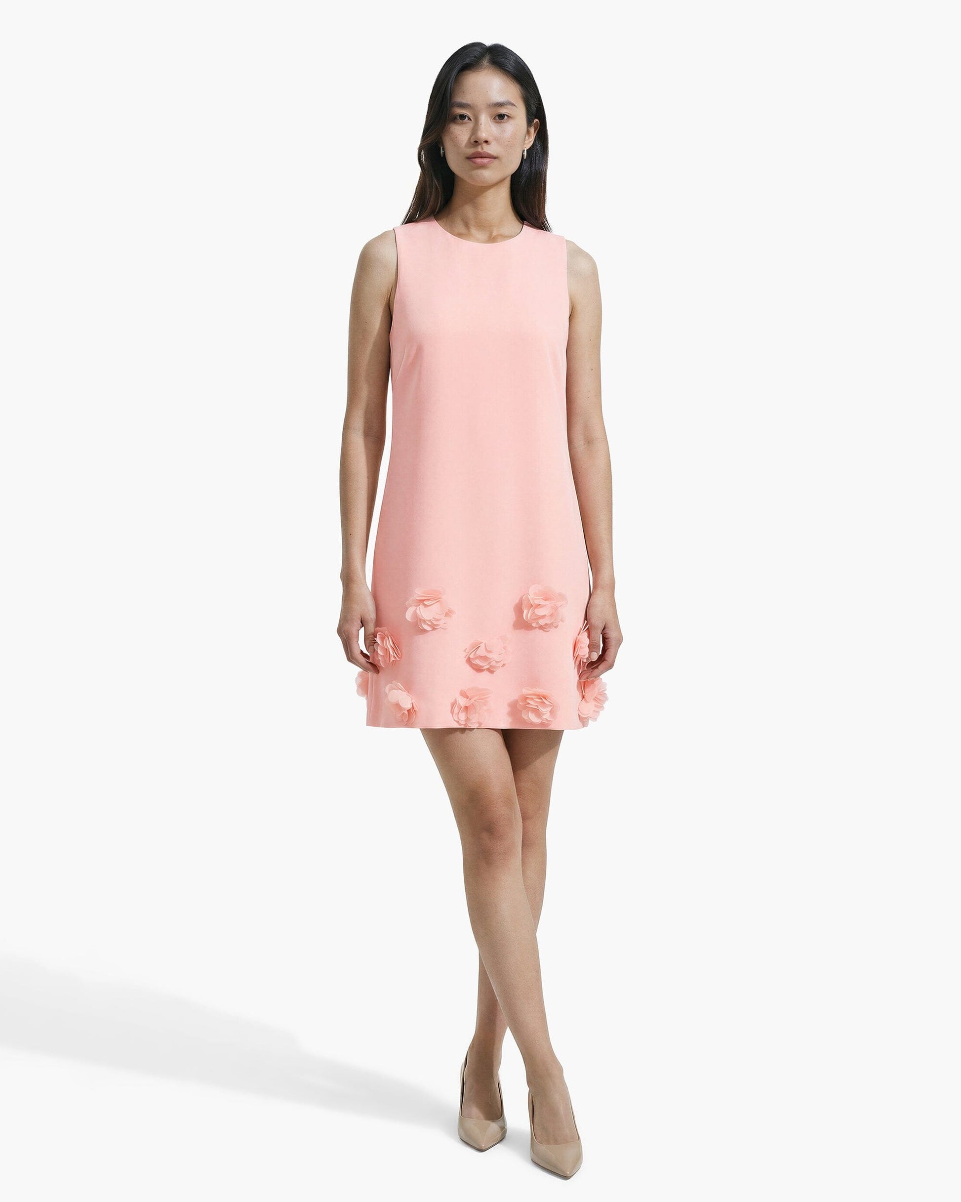 Anne Klein Sleeveless Shift Dress with Rosette