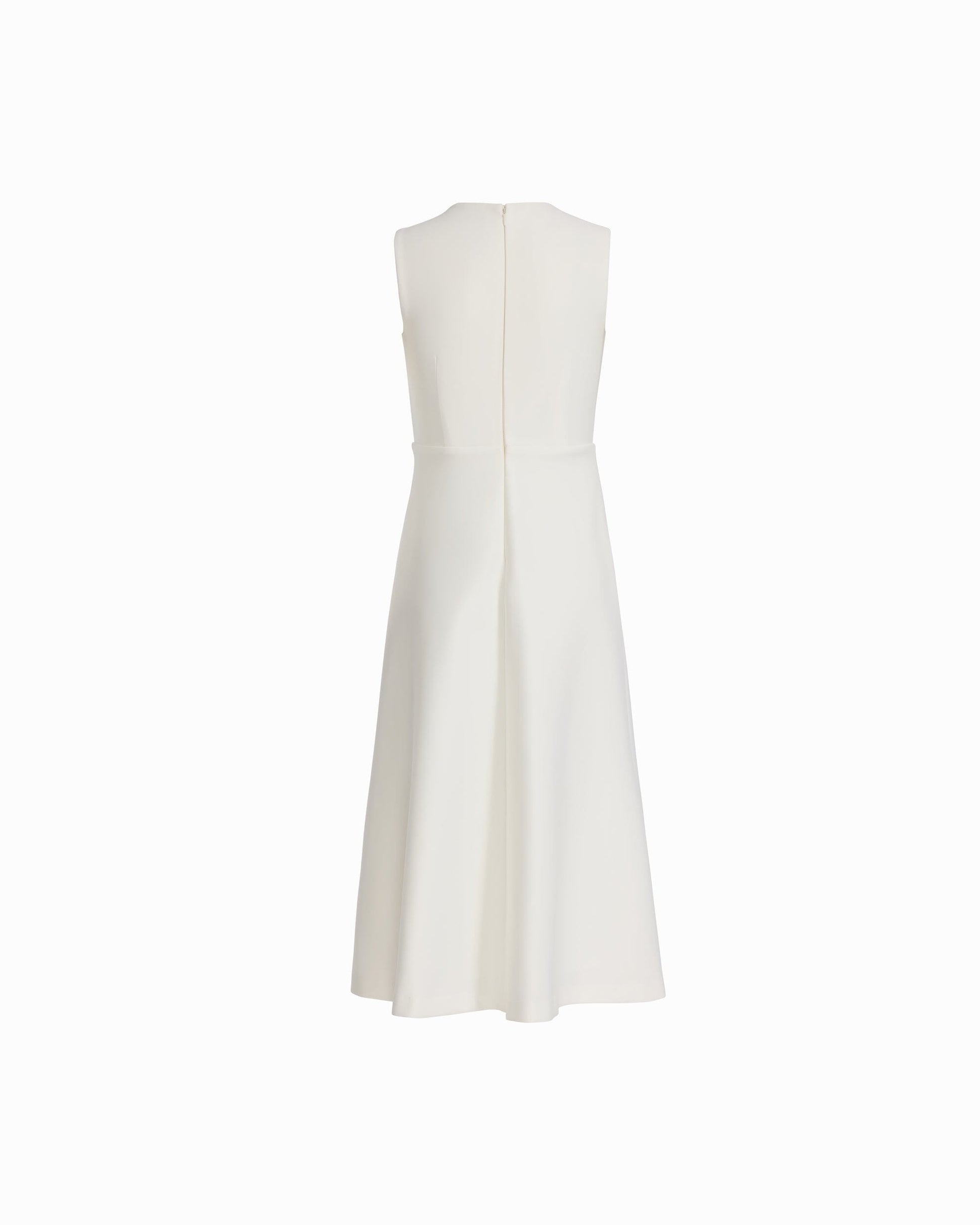 Anne Klein A-line Crew Neck Midi Dress