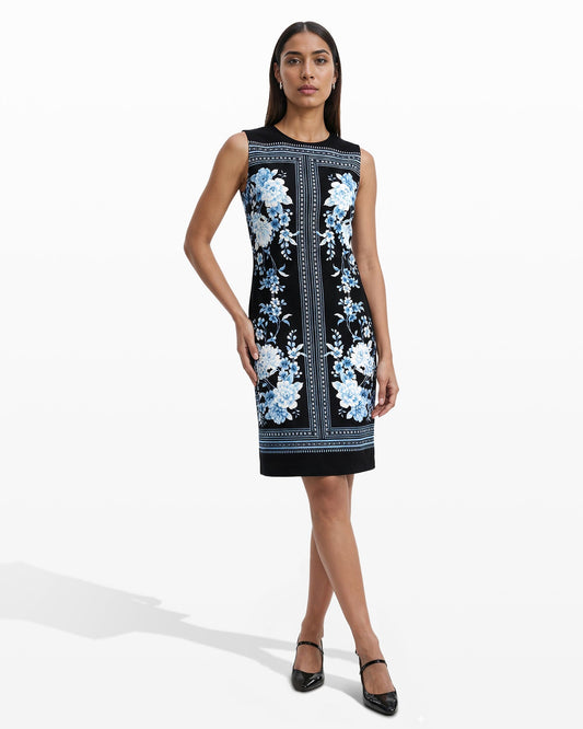 Anne Klein Jewel Neck Sheath Dress