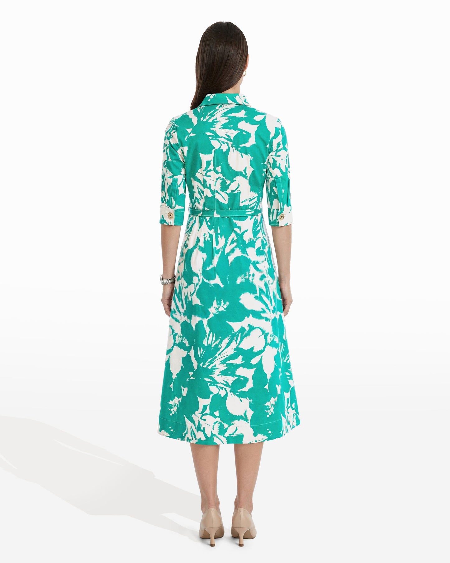 Anne Klein Waist Tucked Shirt Dress