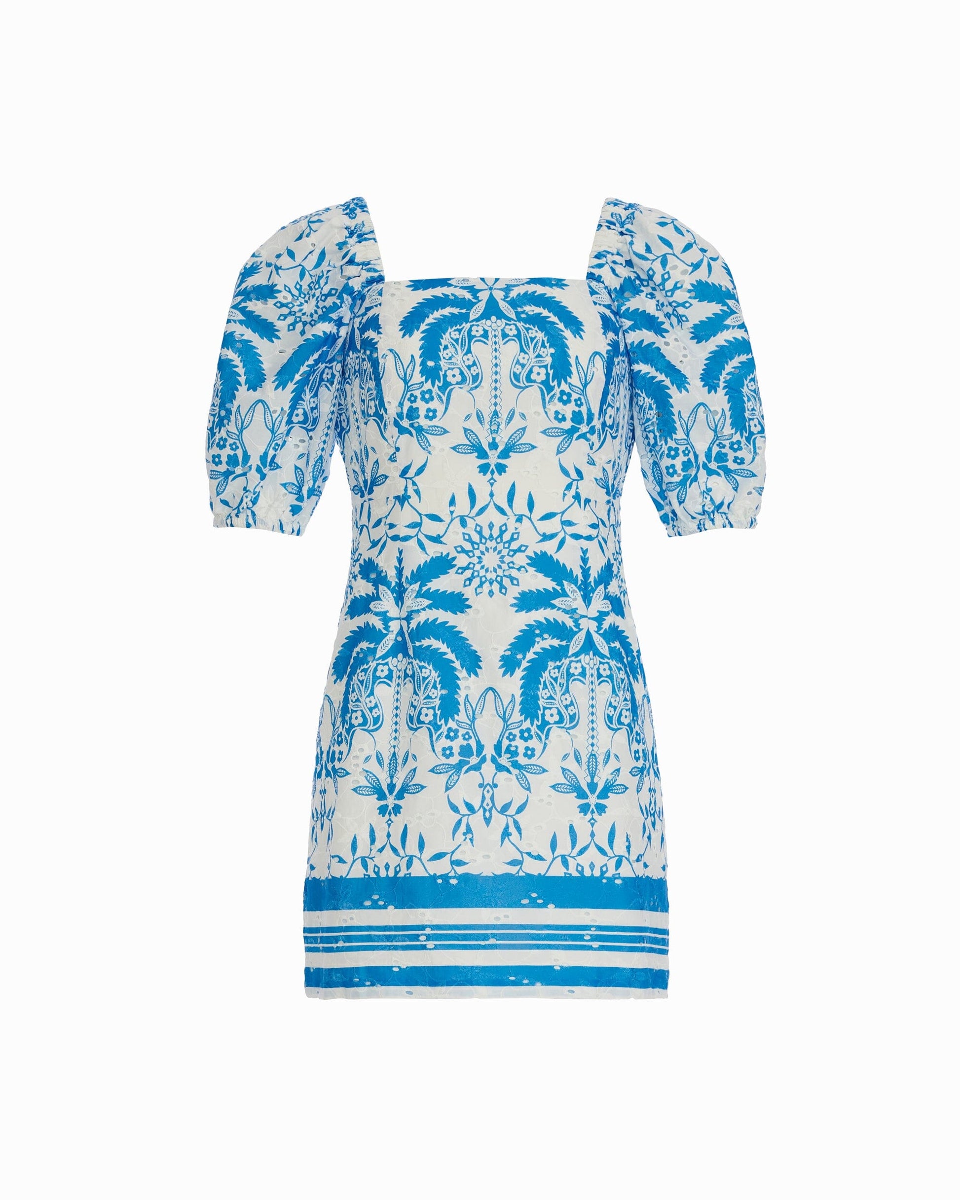 Anne Klein Square Neck Puff Sleeve Mini Dress