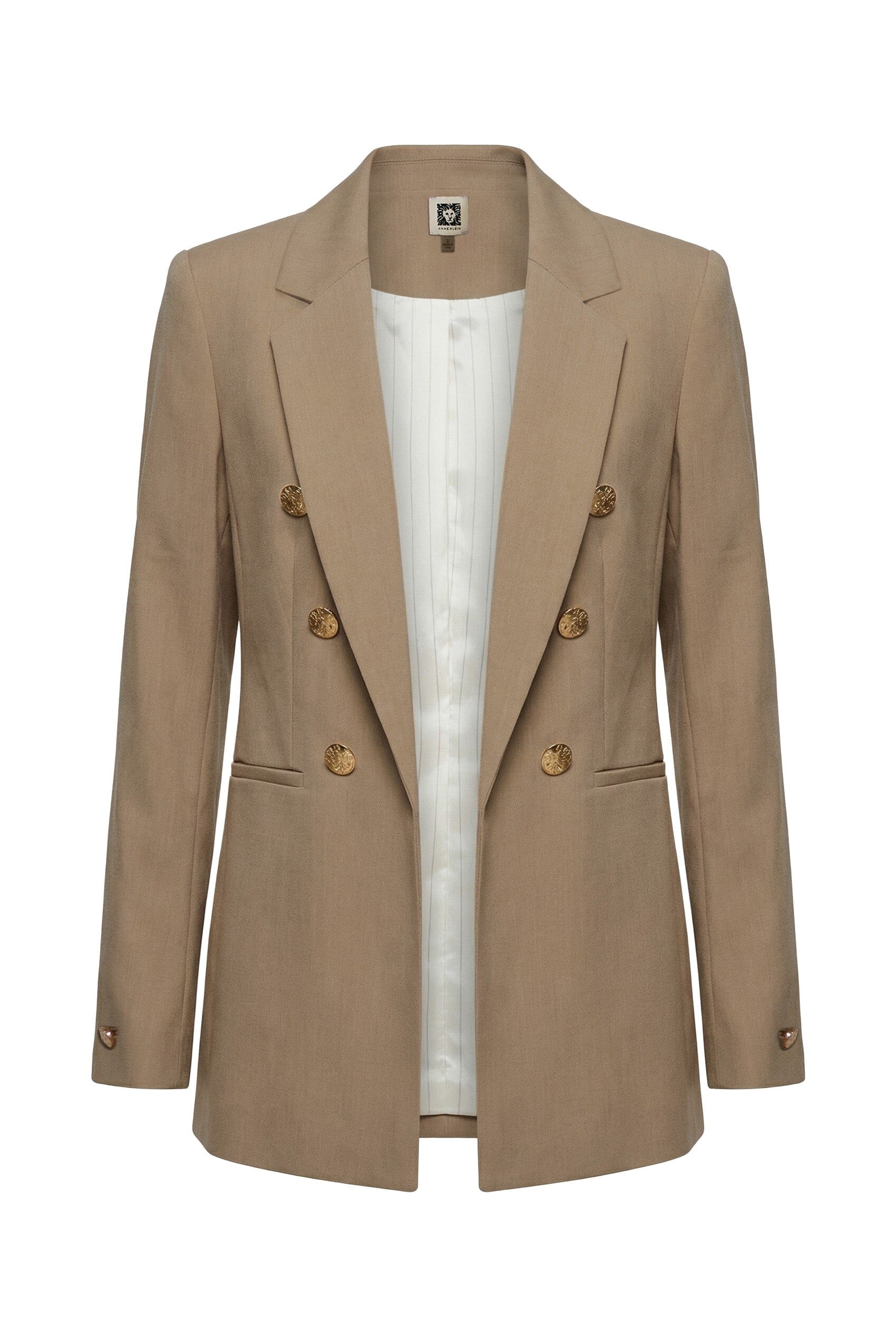 Anne Klein Double-Breasted Blazer with Welt Pockets