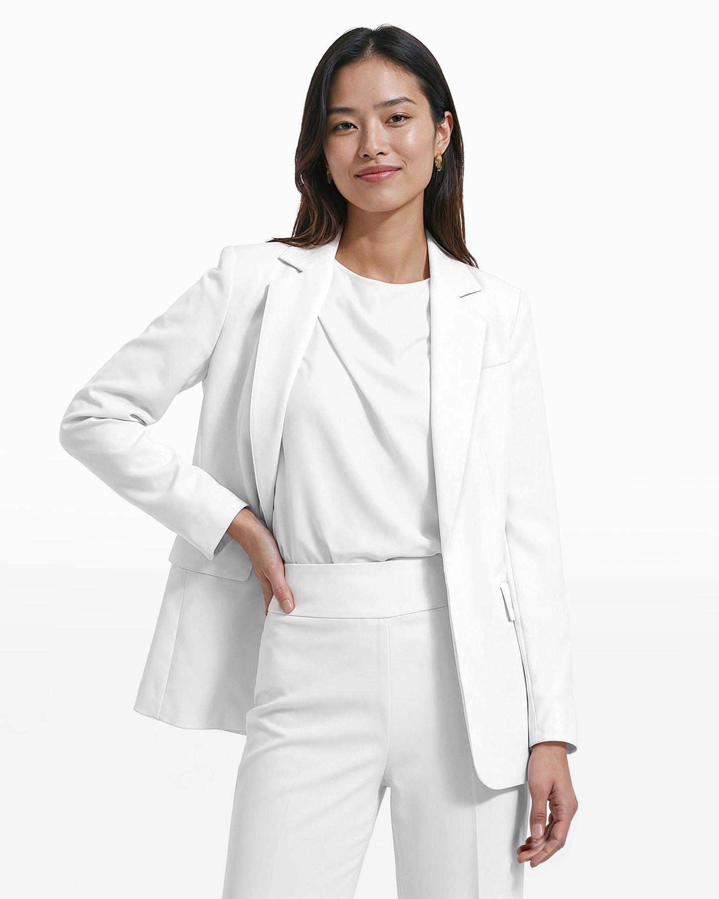 Anne Klein Open Front Notch Collar Jacket