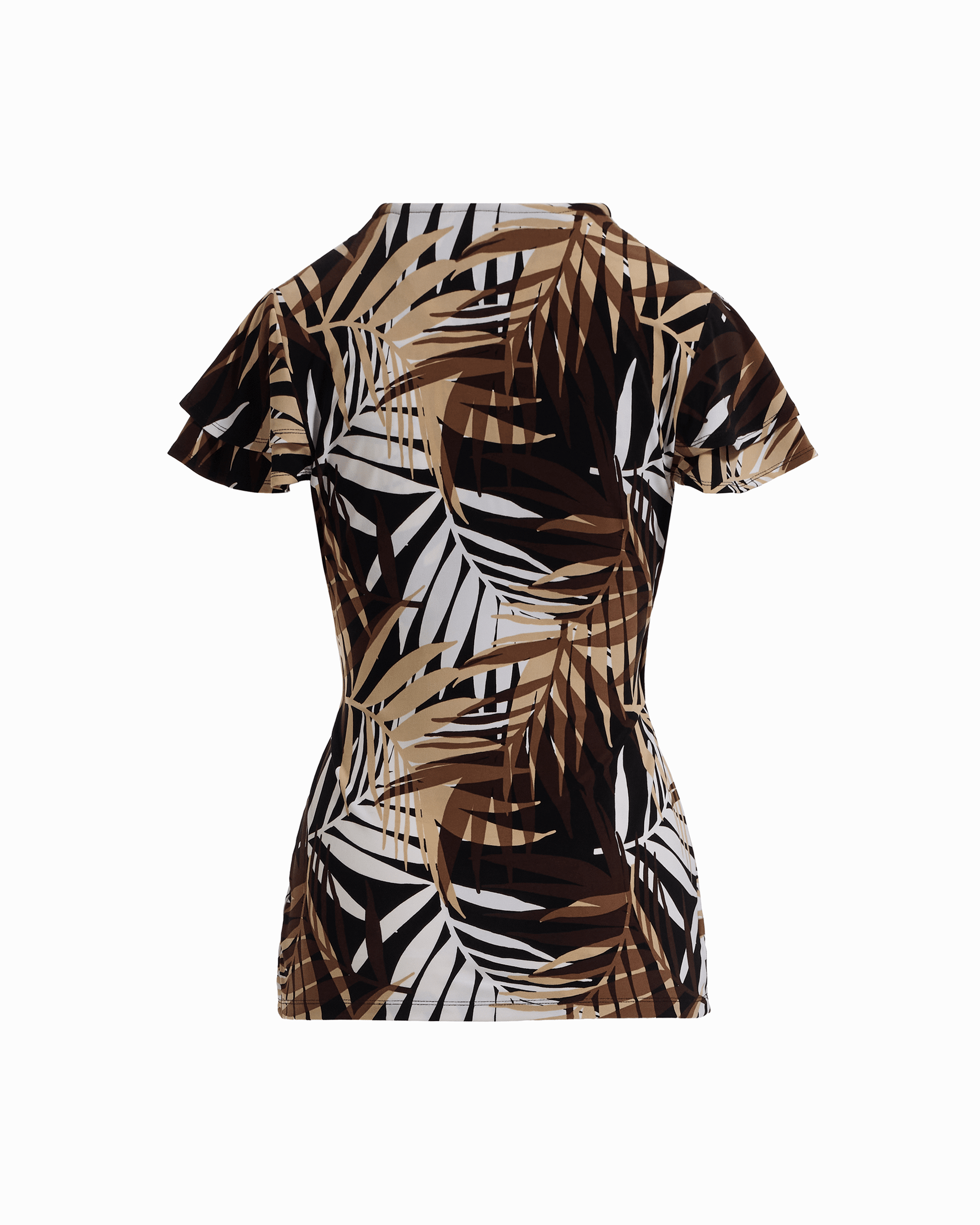 Anne Klein Leo Wrap Top with Flutter Sleeves