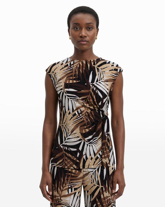 Anne Klein Extended Shoulder Side Tie Top