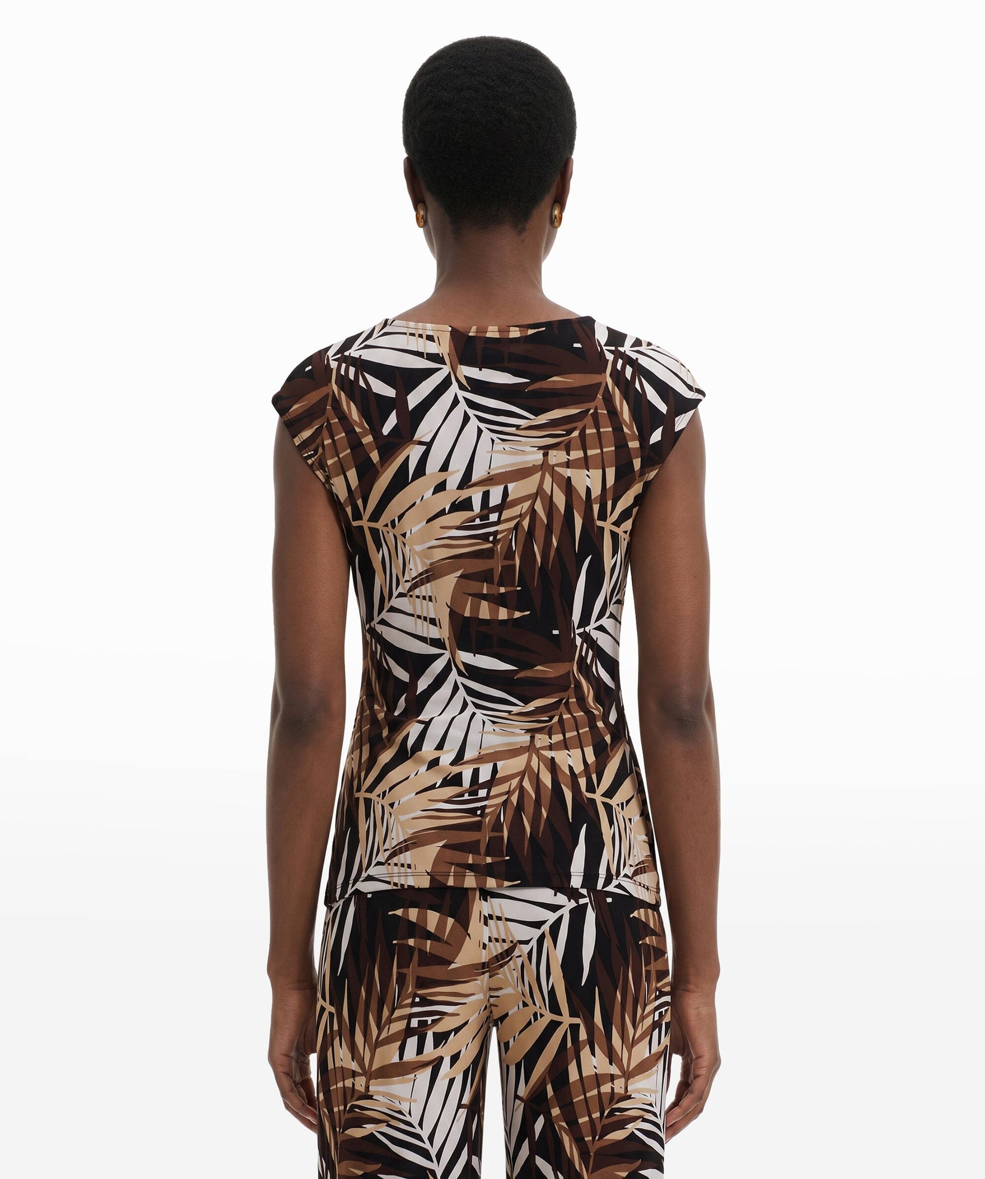 Anne Klein Extended Shoulder Side Tie Top