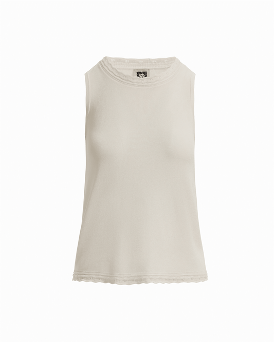 Anne Klein Scoop Neck Sleeveless Full Needle Tank Top