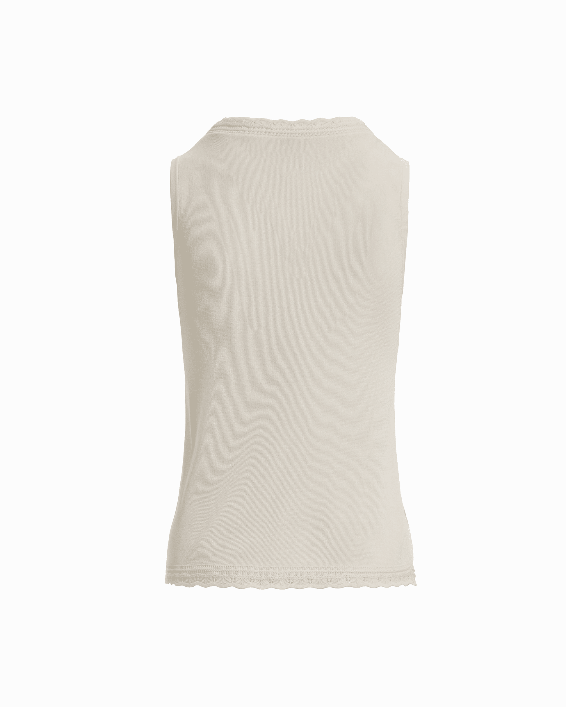 Anne Klein Scoop Neck Sleeveless Full Needle Tank Top