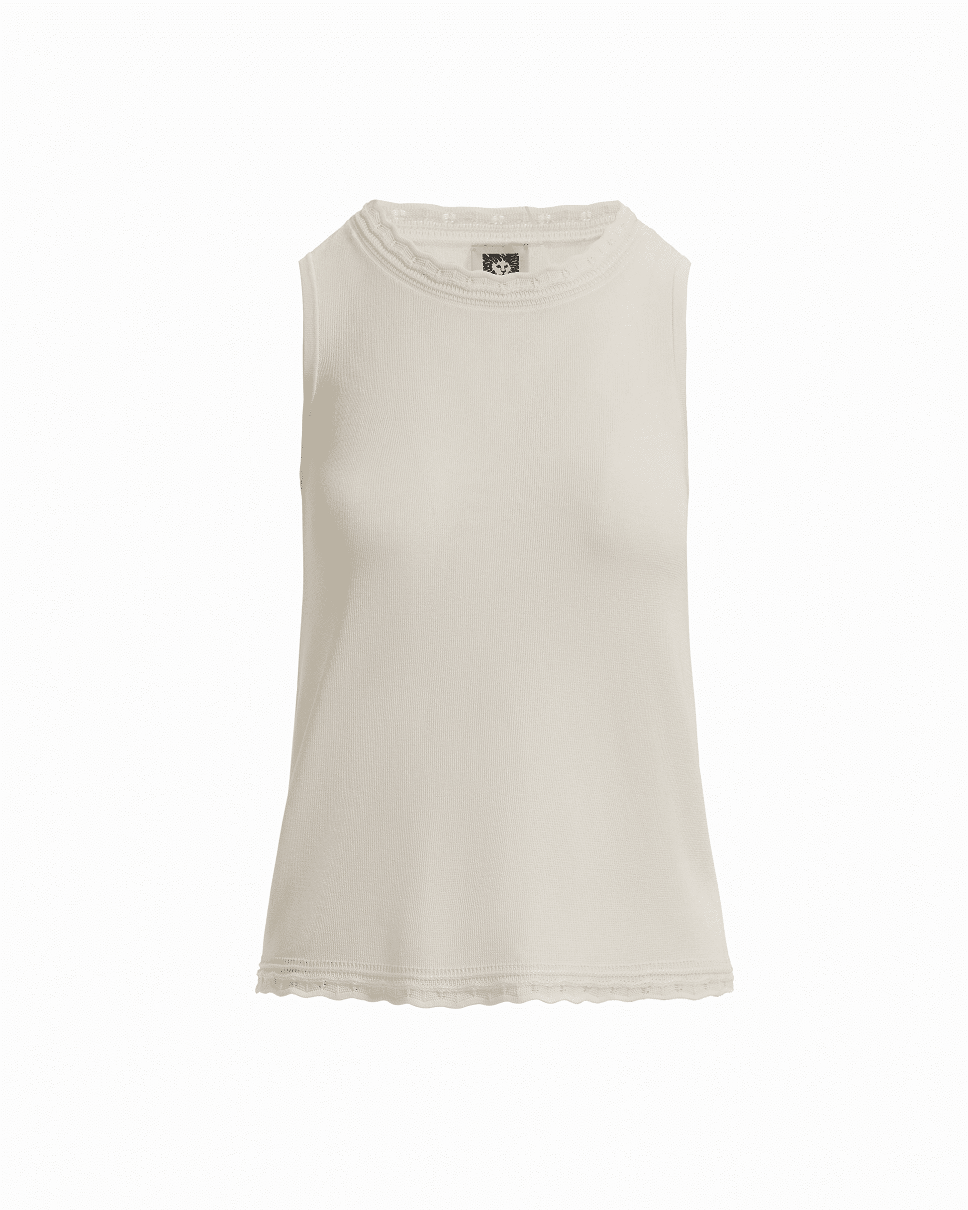 Anne Klein Scoop Neck Sleeveless Full Needle Tank Top