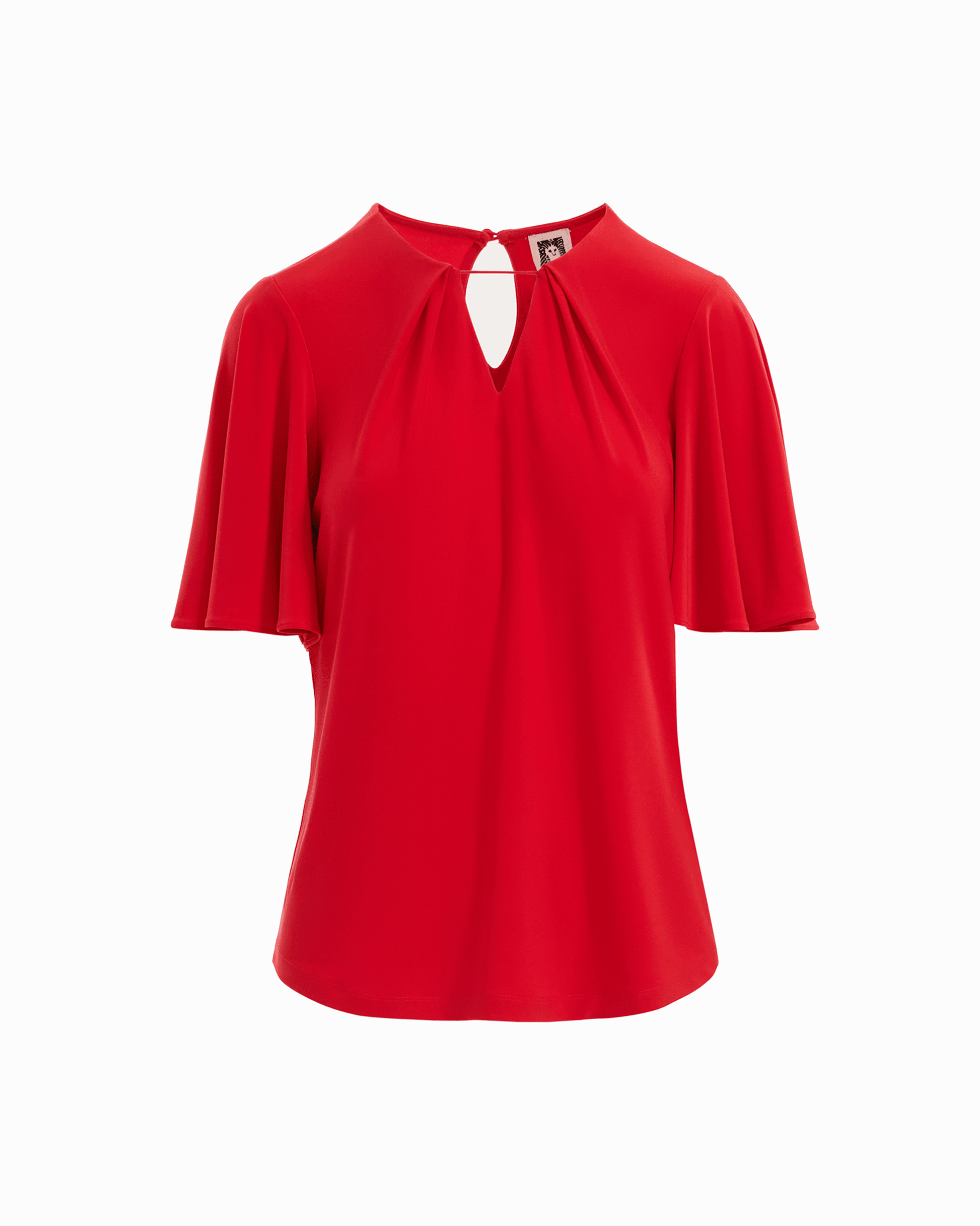 Anne Klein V-Neck Bell Sleeve Pullover Top