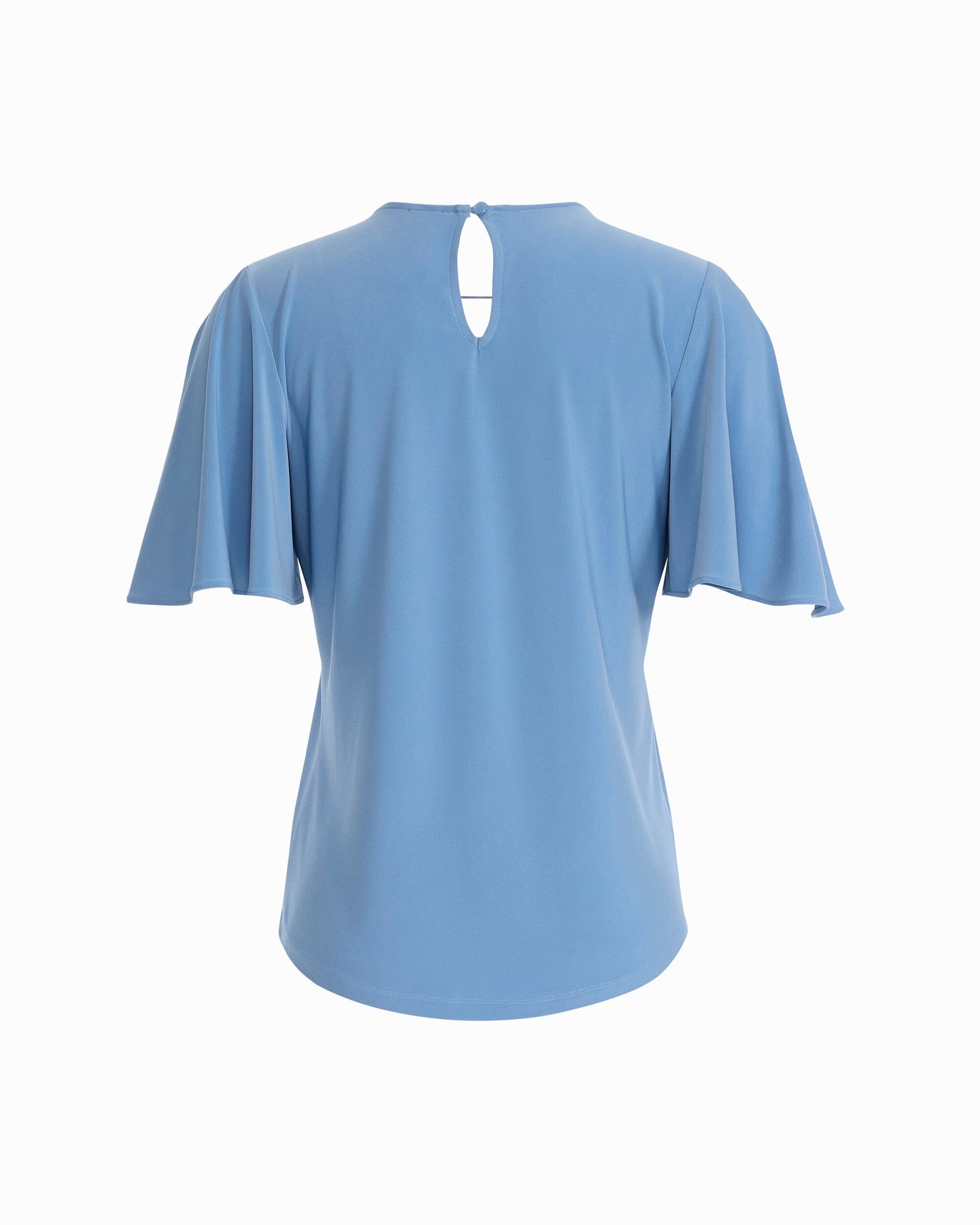 Anne Klein Pleated Neckline Bell Sleeve Top