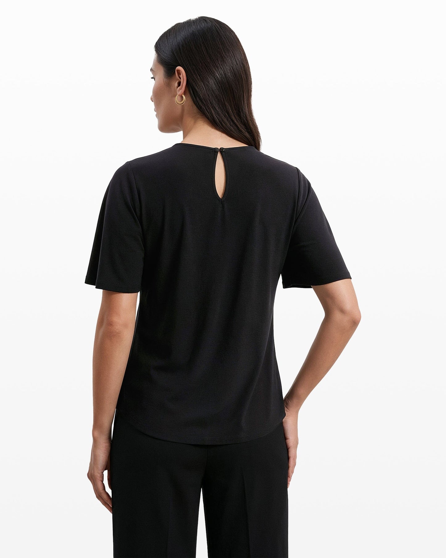Anne Klein Pleated Bell Sleeve Top