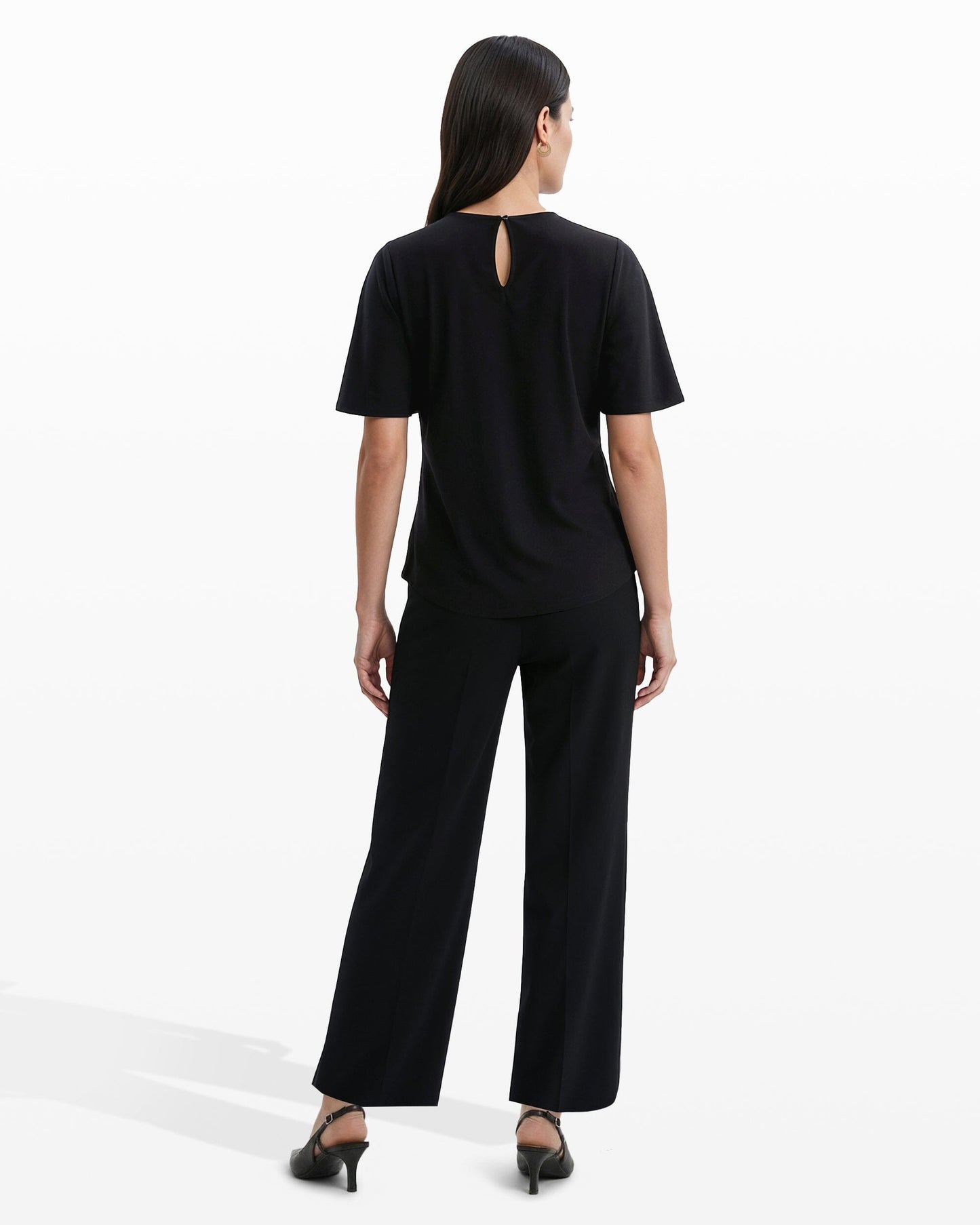 Anne Klein Pleated Bell Sleeve Top