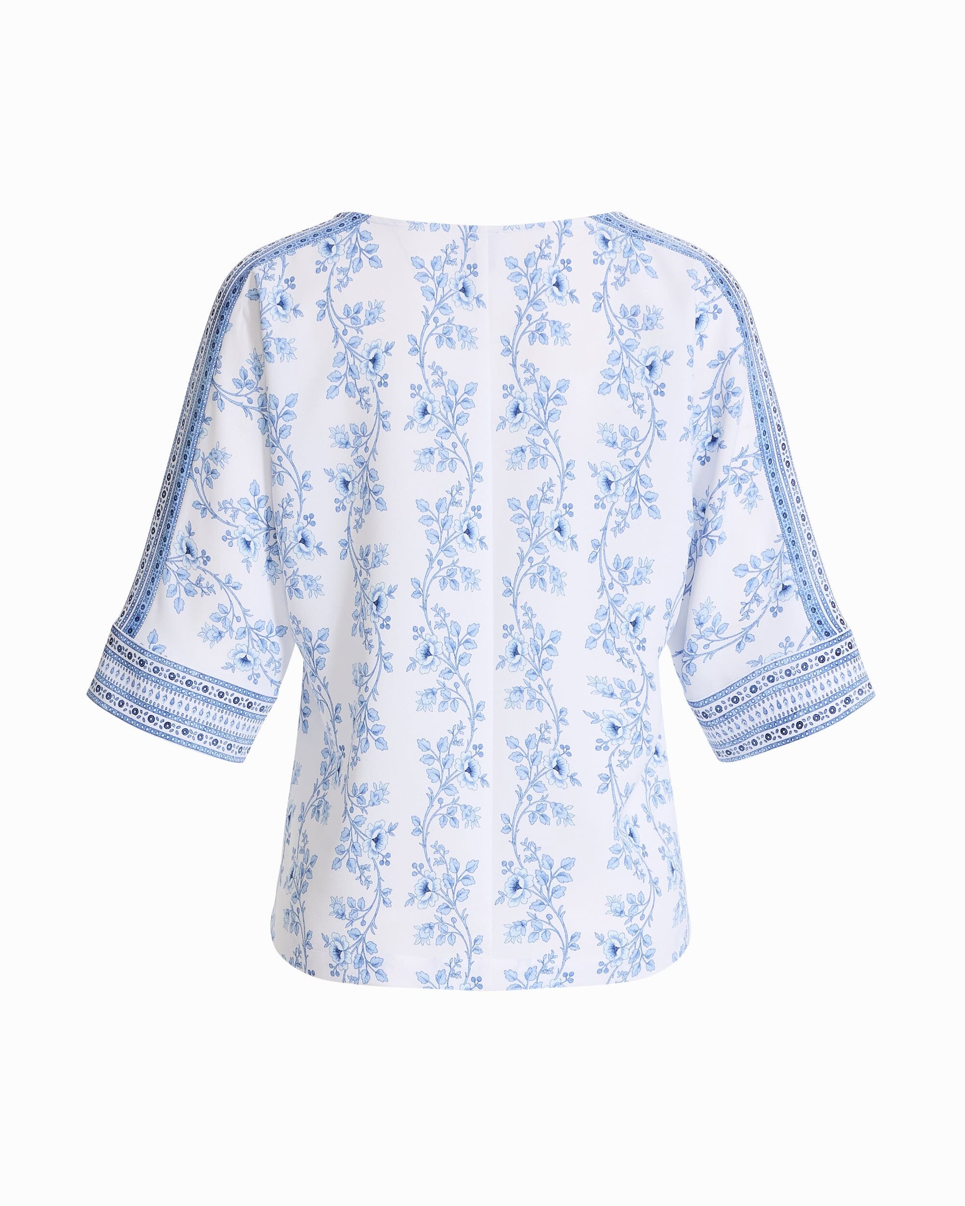 Anne Klein Three-Quarter Sleeve Bateau Neck Top